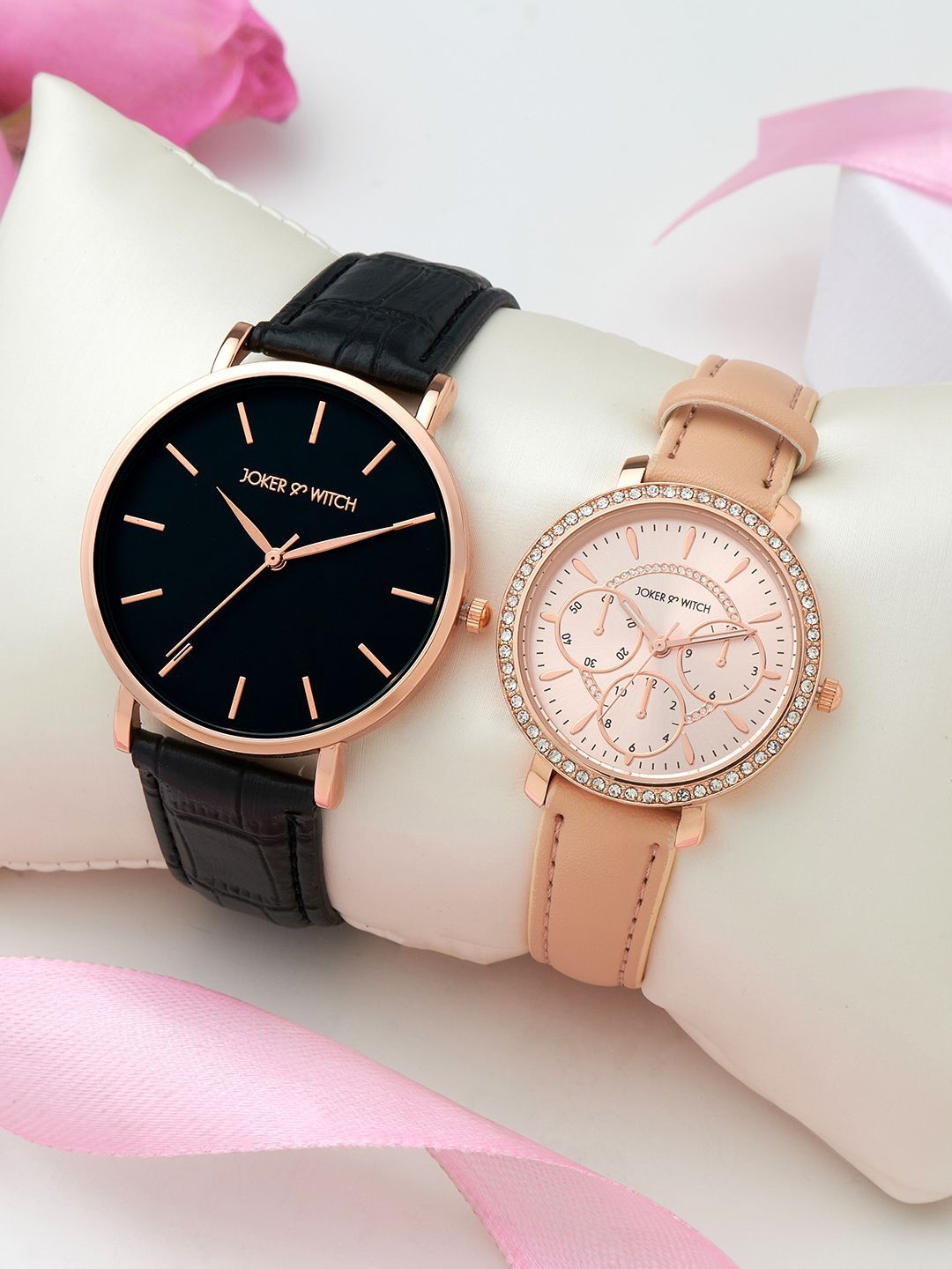 JOKER & WITCH Unisex Dial & Leather Straps Analogue Reset Time Watch JWCW564