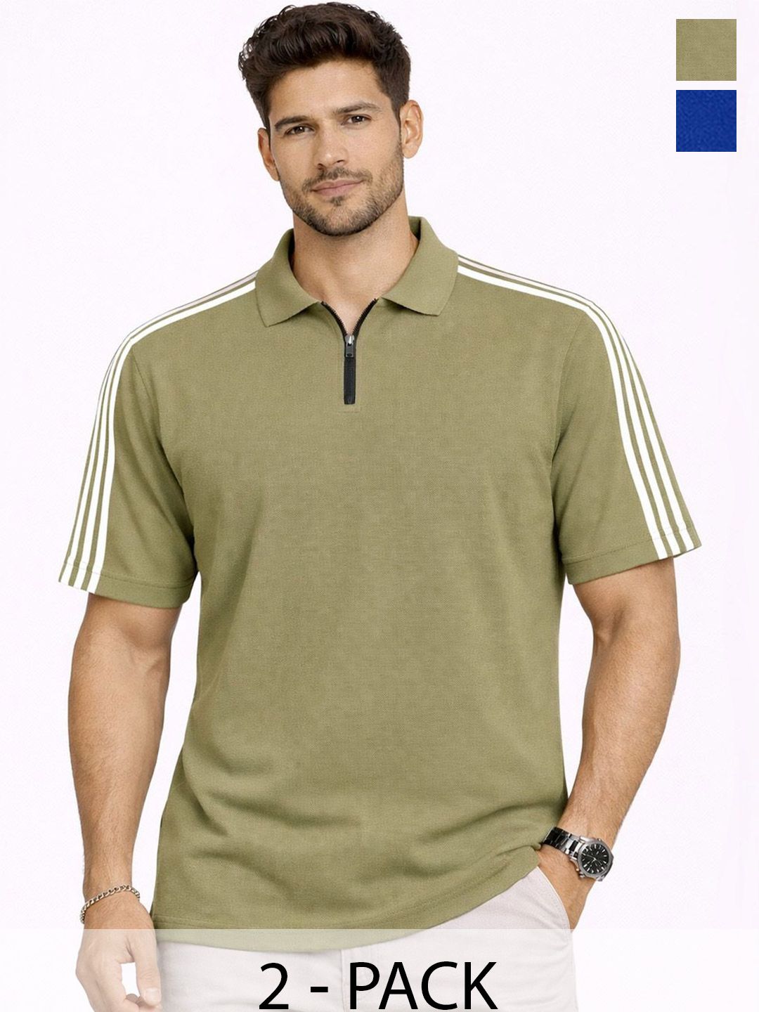 Organic Chics Men 2 Polo Collar Dri-FIT Slim Fit T-shirt-picture-34