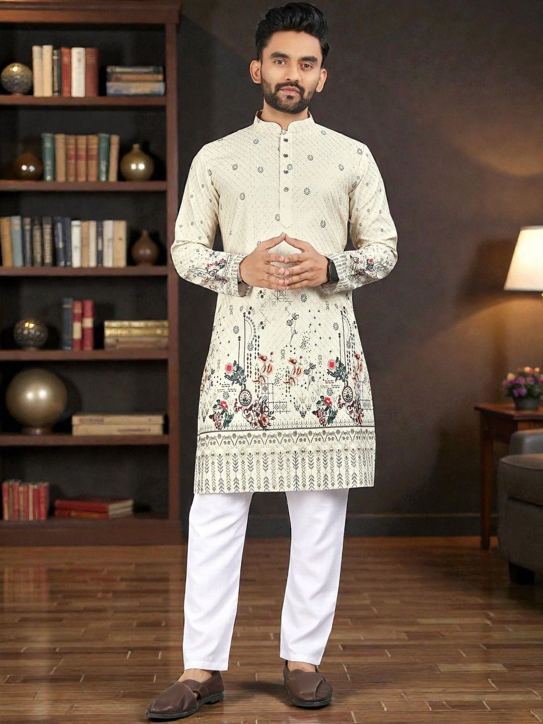 MAITHILI CREATION Men Embroidered Kurta-picture-11