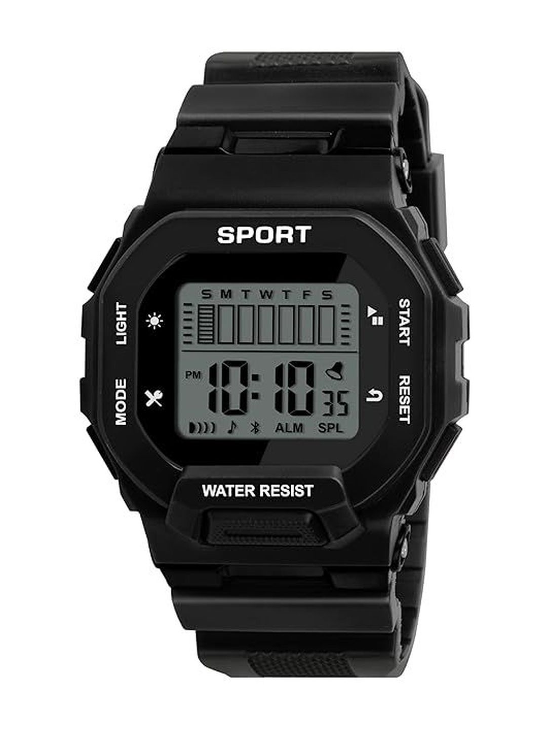 Brostin Unisex Dial & Straps Digital Bluetooth Watches Black Square Sport Watch-picture-34