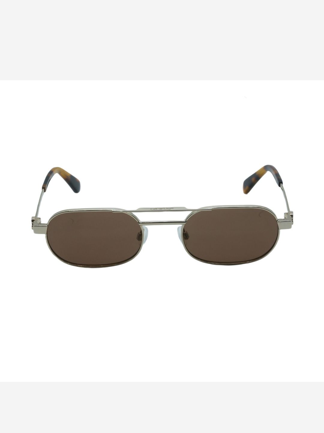 Off-White Unisex Brown Lens & Gold-Toned Aviator Sunglasses with-image-17