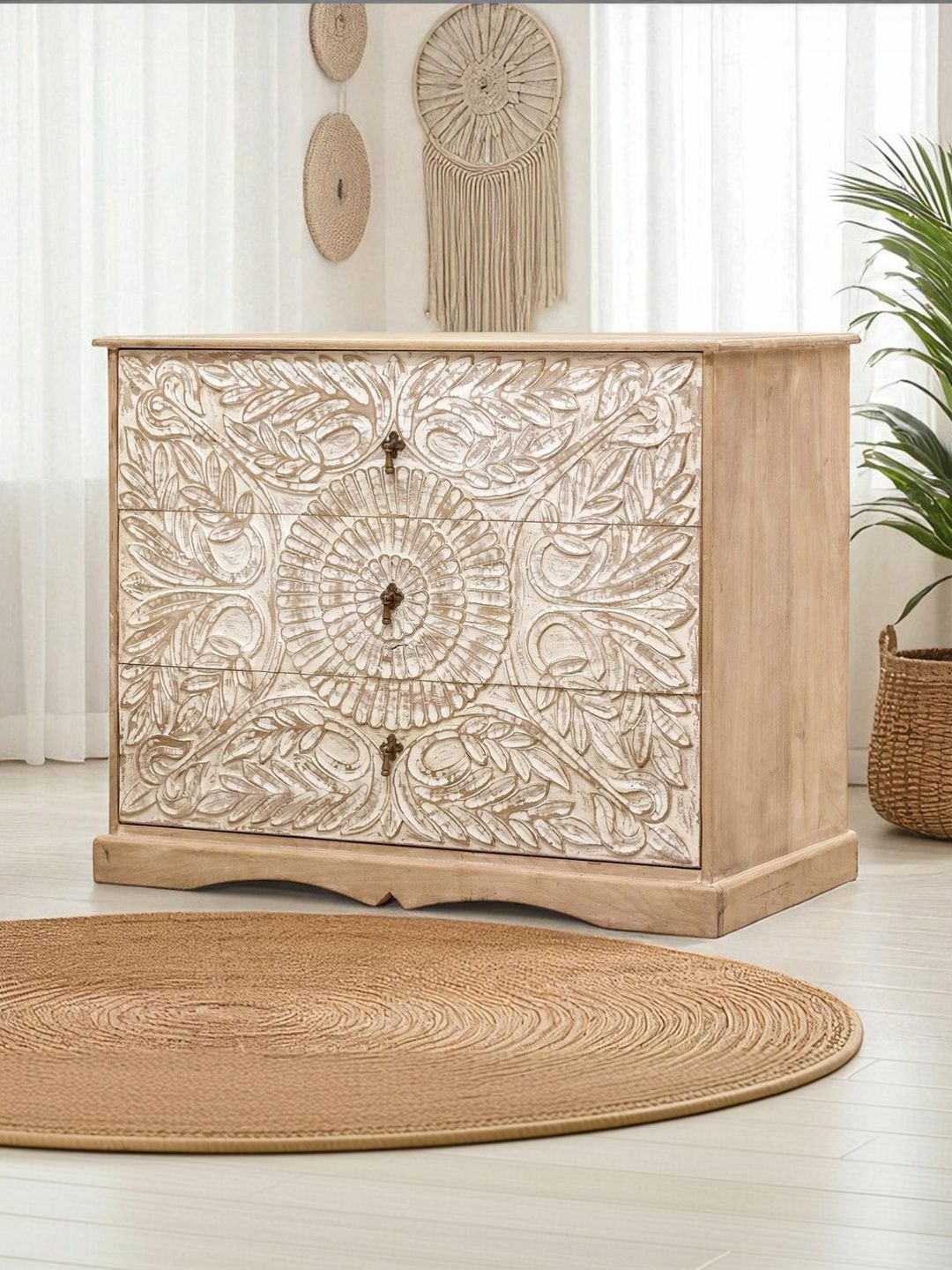 THE ATTIC Brown Wood Free Standing Drawers