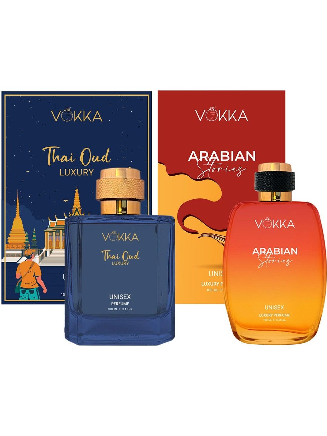 VOKKA Unisex Set Of 2 Thai Oud & Arabian Stories Long-Lasting Perfumes - 100 ml Each-picture-29