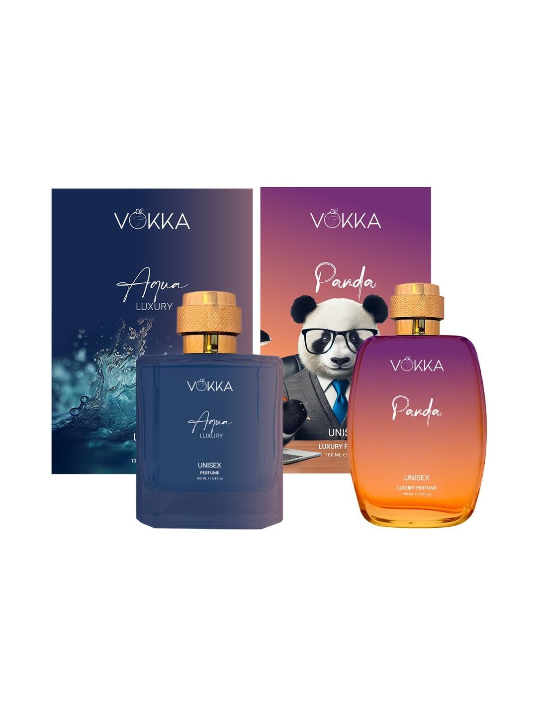VOKKA Unisex Set Of 2 Aqua Luxury & Panda Long-Lasting Perfumes - 100 ml Each-picture-31