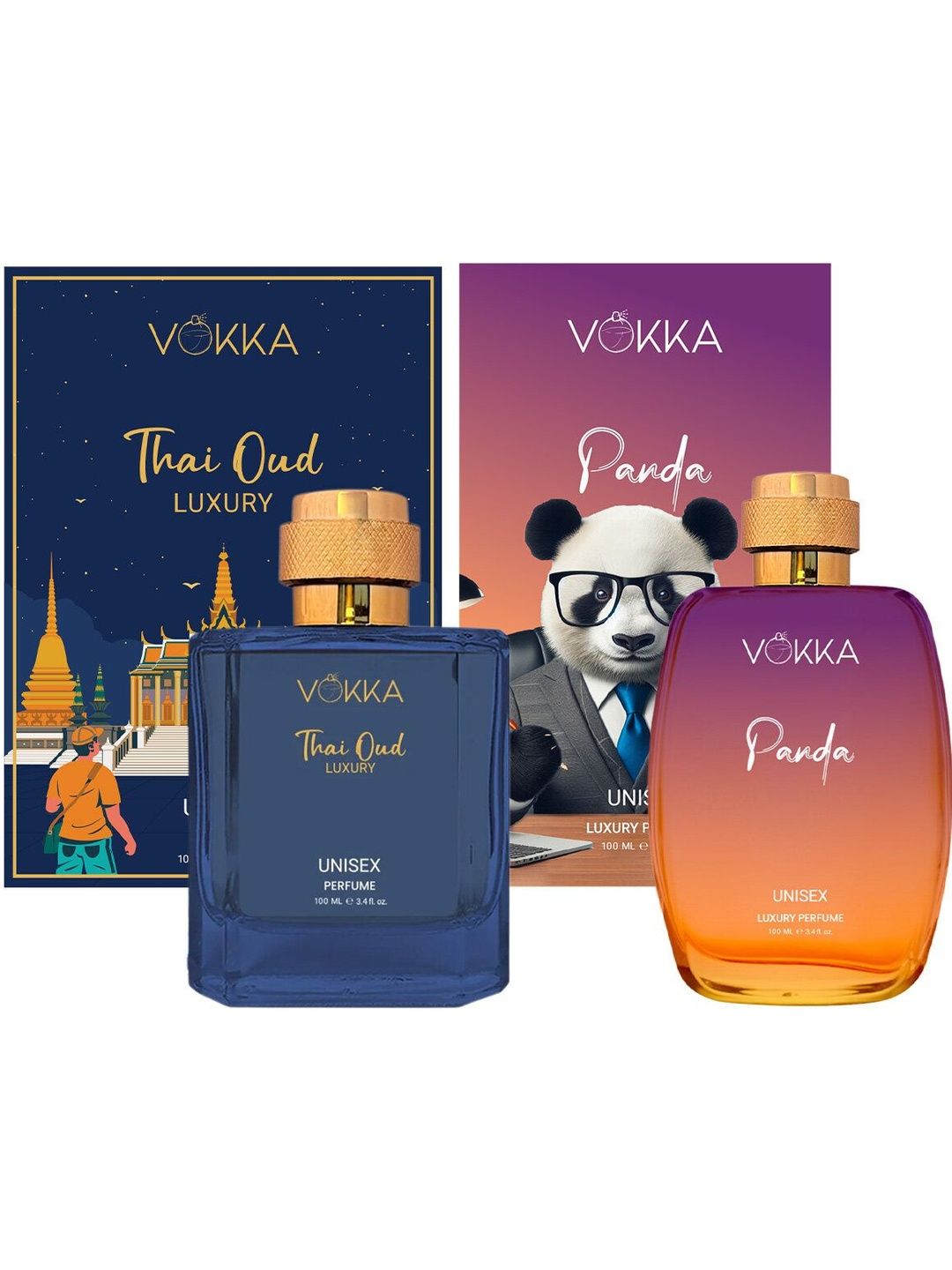 VOKKA Unisex Set Of 2 Thai Oud & Panda Long-Lasting Perfumes - 100 ml Each-picture-30