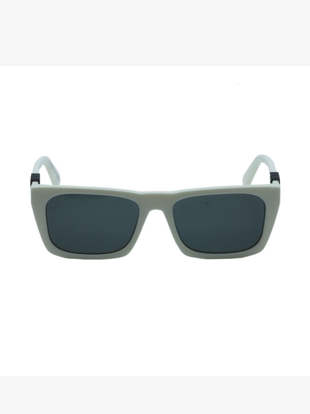 Off-White Men Grey Lens & White Square Sunglasses with-image-4