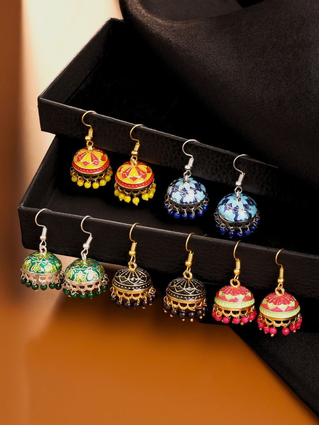 Qiroko Dome Shaped Jhumkas Earrings-picture-51