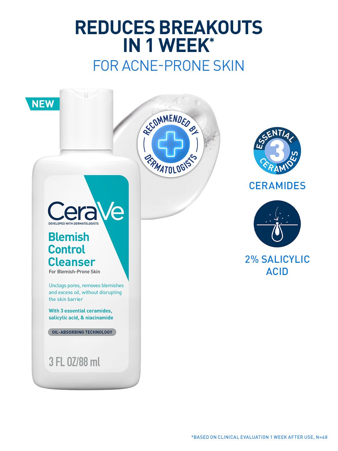 CeraVe Blemish Control Cleanser with 2% Salicylic Acid for Acne-Prone Skin - 88ml-image-24