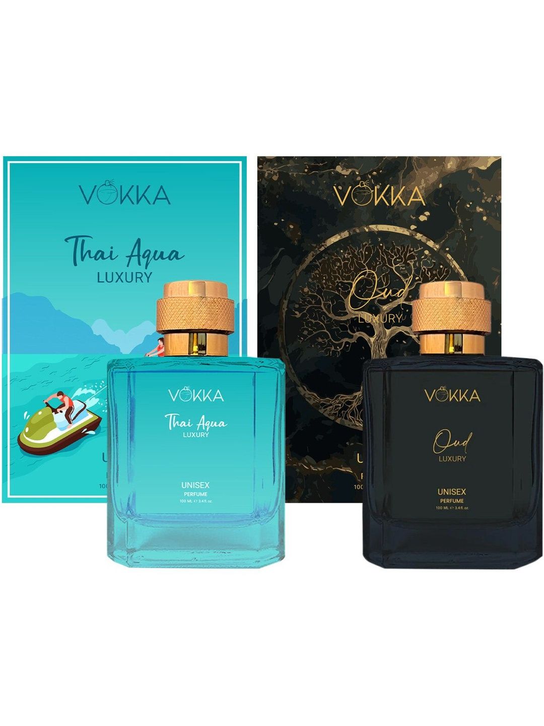 VOKKA Set Of 2 Thai Aqua & Oud Luxury Long-Lasting Perfumes - 100 ml Each-picture-28