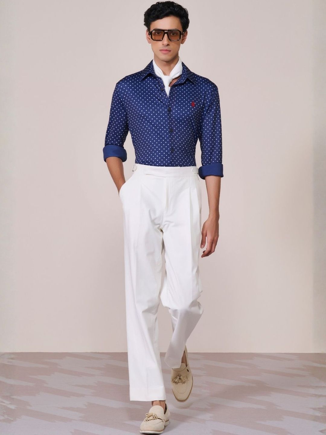 S&N by Shantnu Nikhil Men Slim Fit Polka Dot Printed Casual Shirt-picture-24