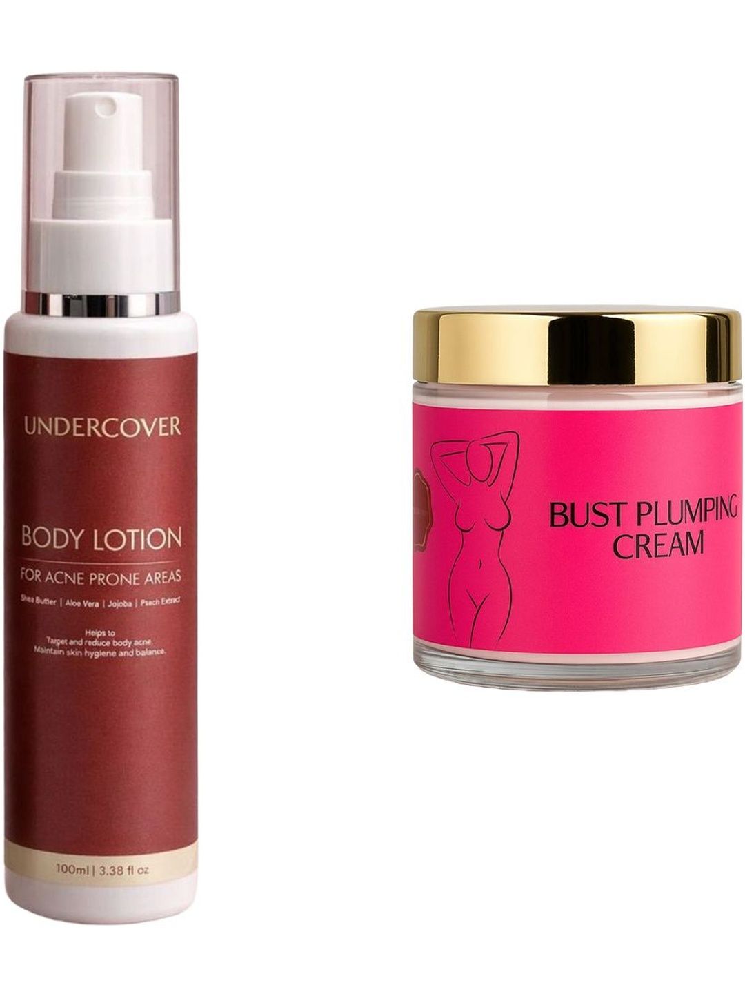 Undercover Set Of 2 Acne Body Lotion - 100 ml & Bust Plumping Cream - 100 g-picture-3