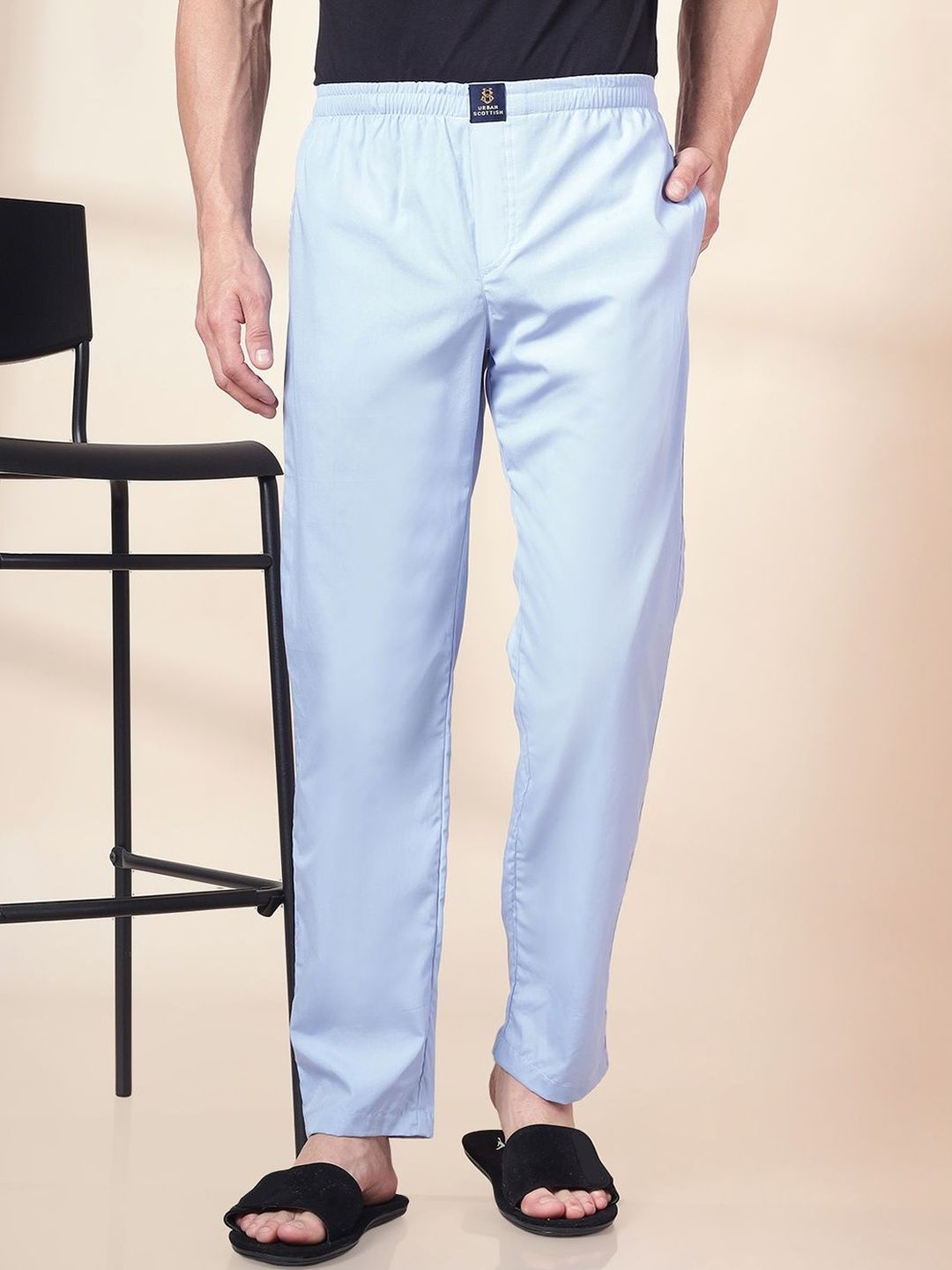 URBAN SCOTTISH Cotton Mid-Rise Straight Lounge Pants-picture-13