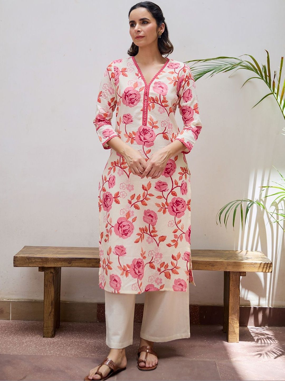 anayna Women Floral Printed Kurta-picture-22