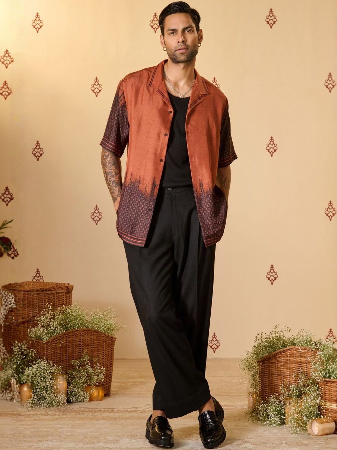 S&N by Shantnu Nikhil Men Slim Fit Colourblocked Casual Shirt-picture-23