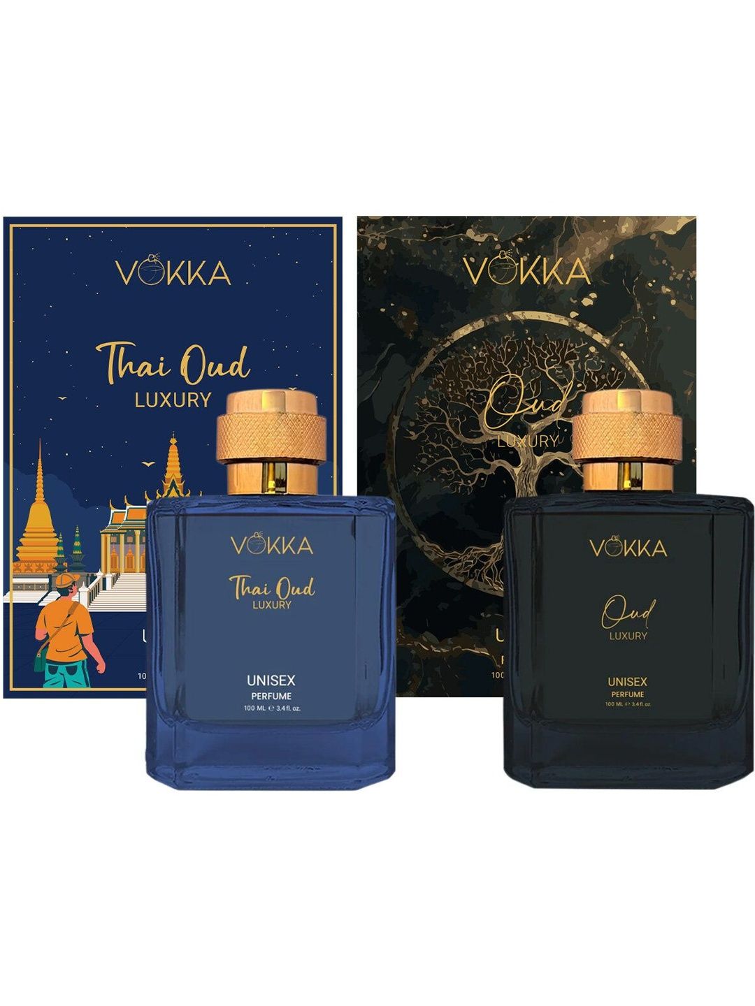 VOKKA Unisex Set Of 2 Thai Oud & Oud Long-Lasting Perfumes - 100 ml Each-picture-24