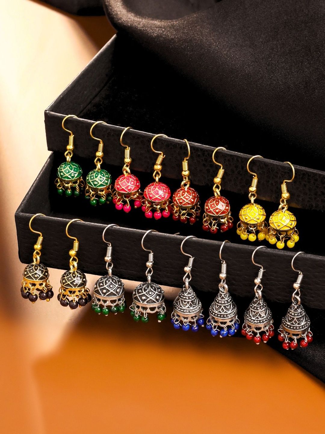 Qiroko Dome Shaped Jhumkas Earrings-picture-47