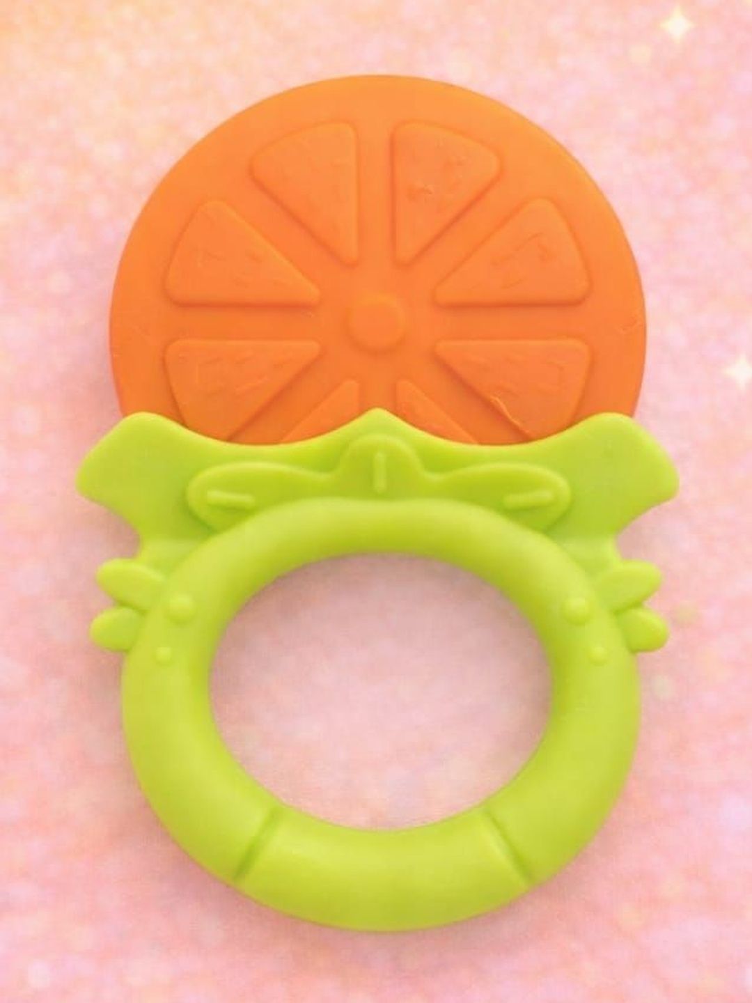 Kritiu Orange Shaped Baby Teether Toy-image-2