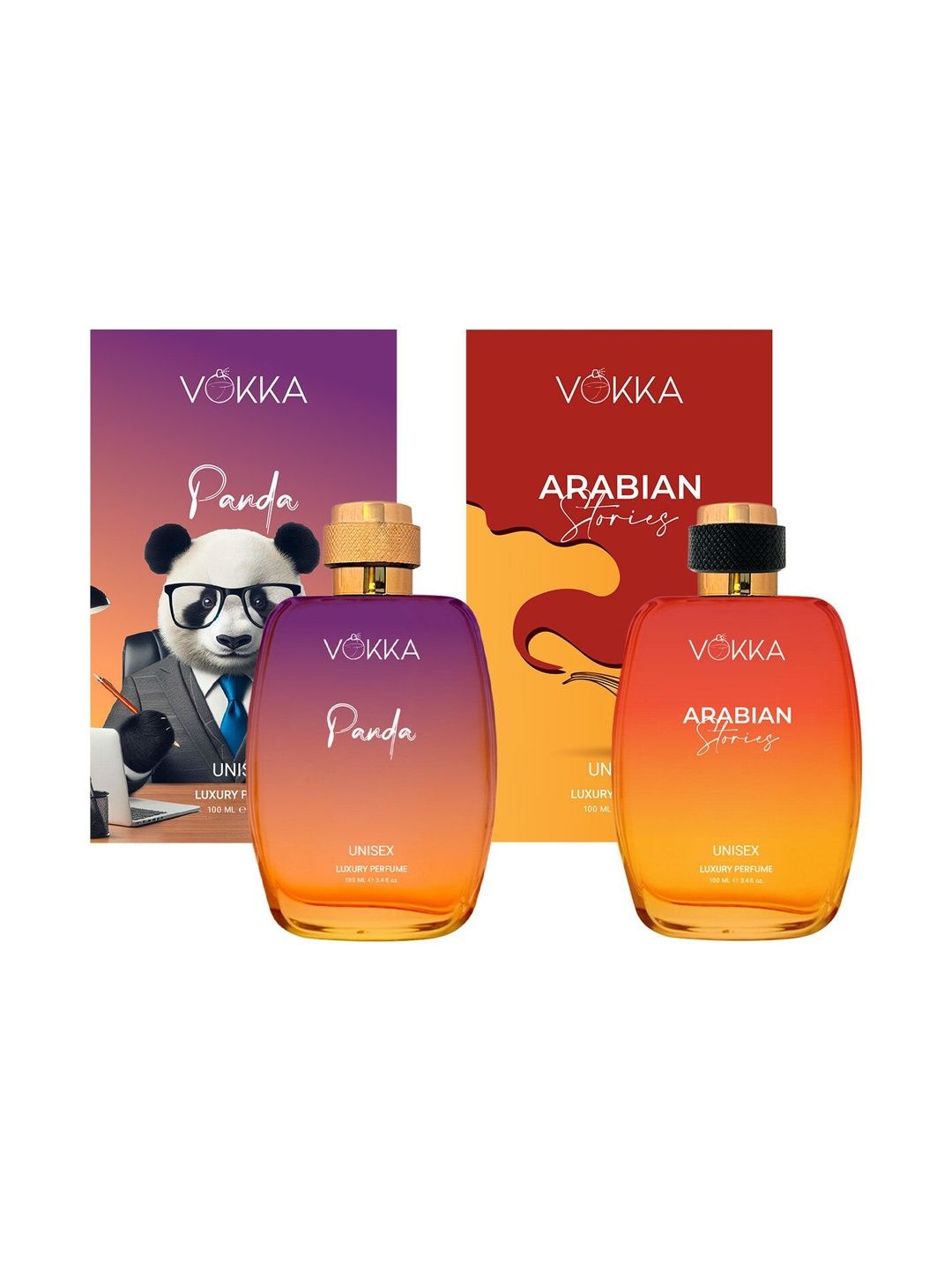 VOKKA Set Of 2 Panda & Arabian Stories Long-Lasting Perfumes - 100 ml Each-picture-41