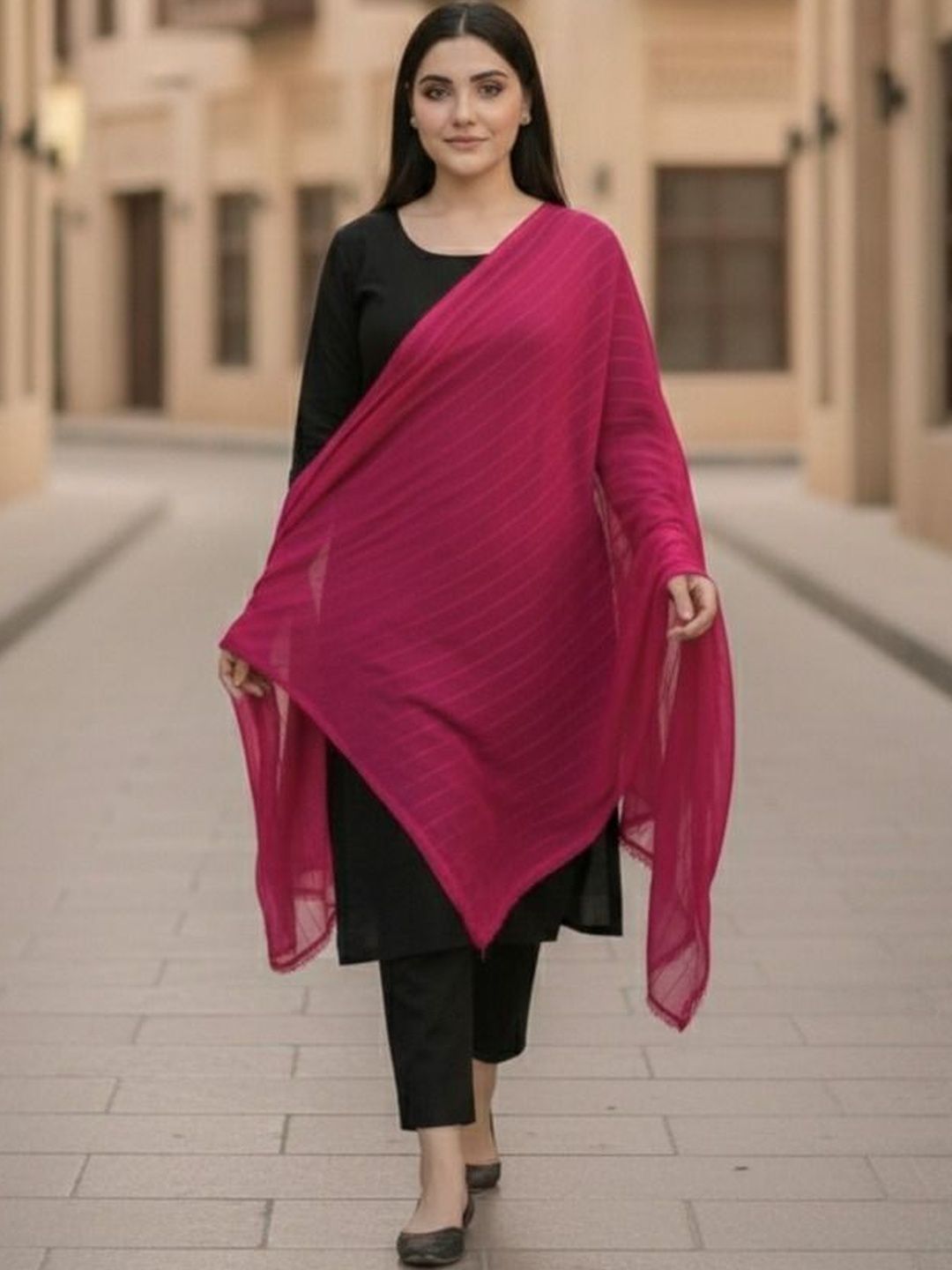 HERE&NOW Striped Dupatta-picture-14