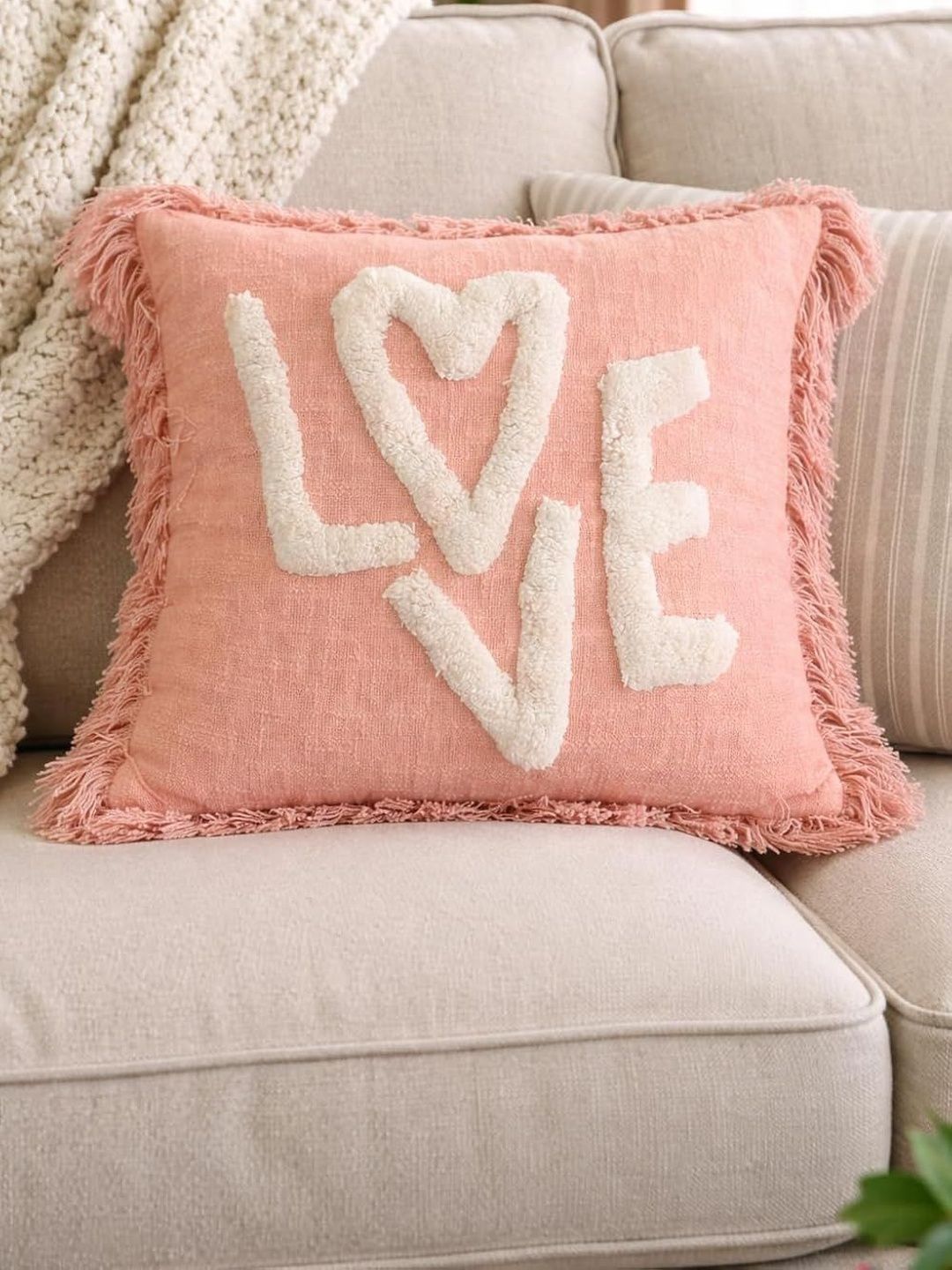 WEAVERS HUT Pink Square Cushion Covers-picture-10