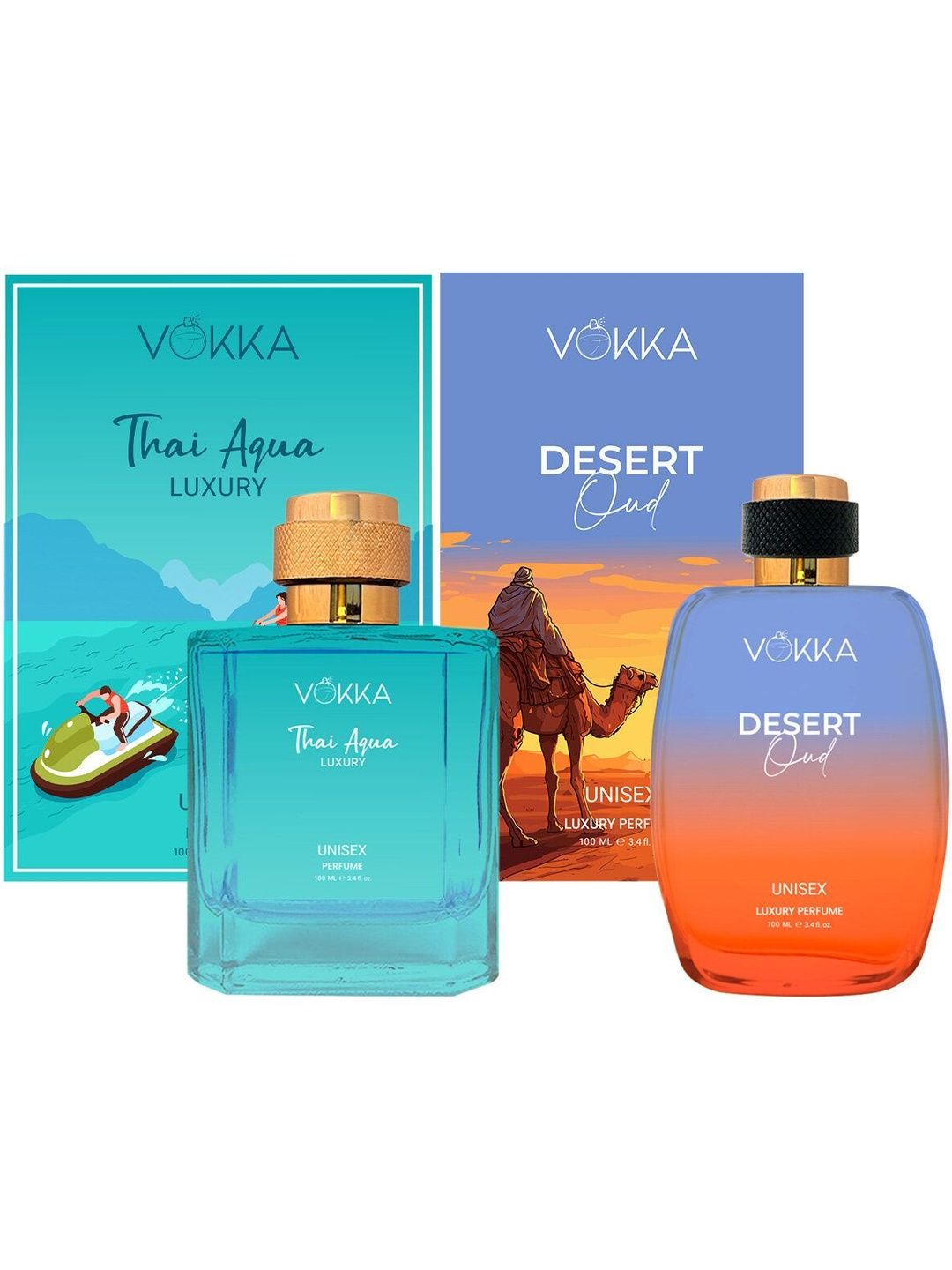 VOKKA Set Of 2 Thai Aqua & Desert Oud Long-Lasting Perfumes - 100 ml Each-picture-27