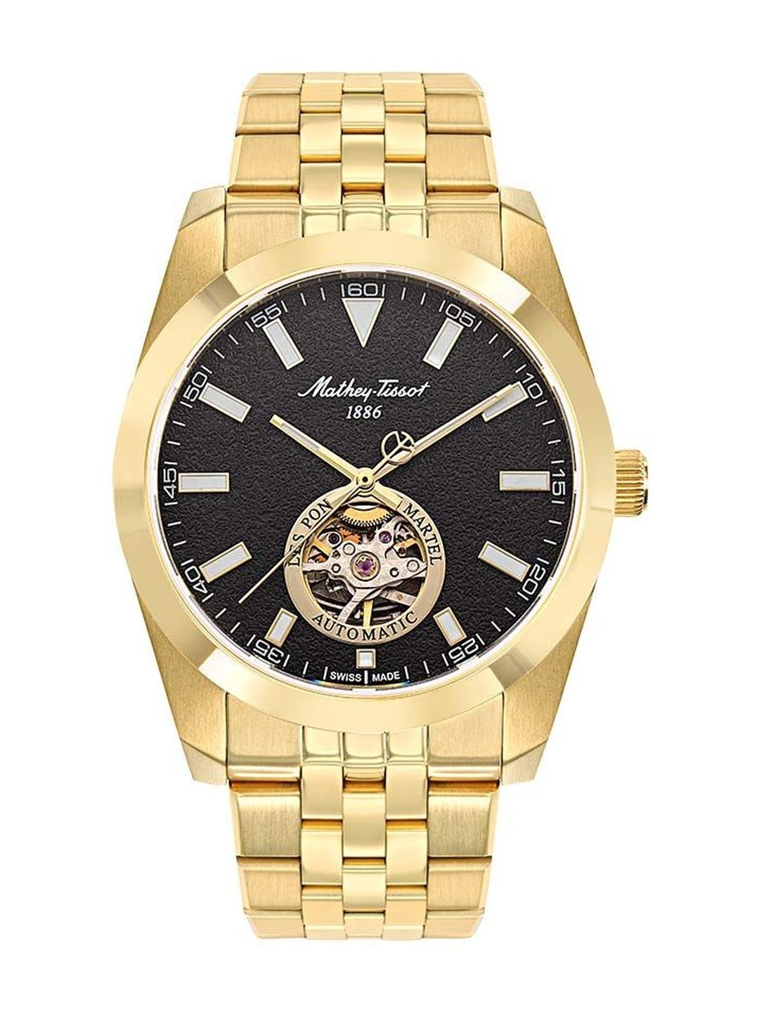 Mathey-Tissot Men Skeleton Dial & Bracelet Style Straps Analogue Automatic Motion Powered Watch EF1450ATPN-picture-23