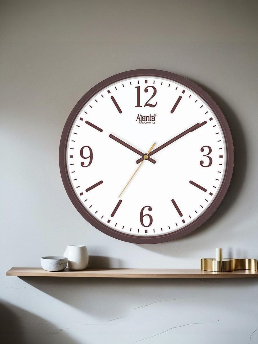 Ajanta Brown Wall Clock-image-45