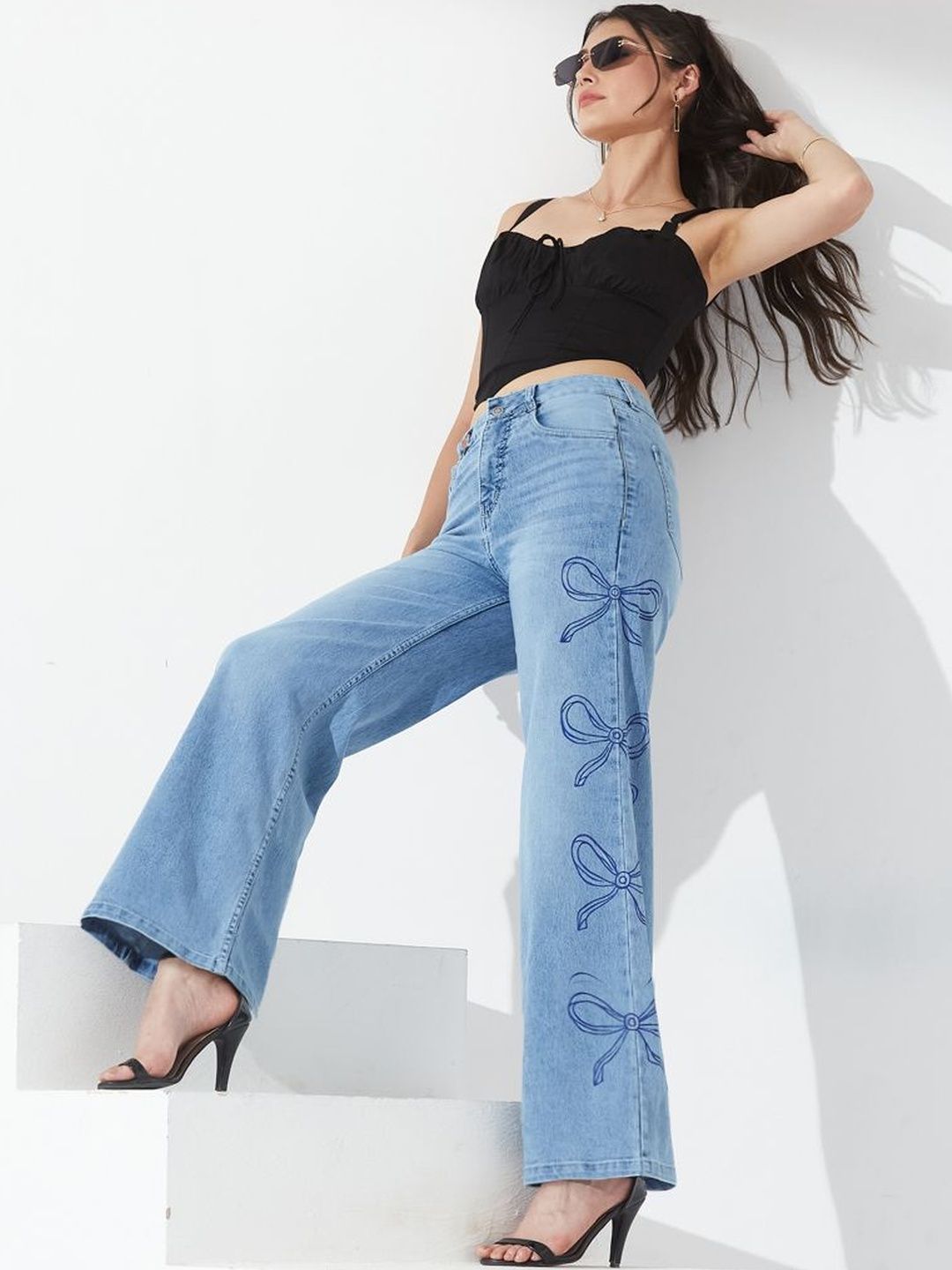 Miss Chase Women Wide Leg High-Rise Stretchable Jeans-picture-44