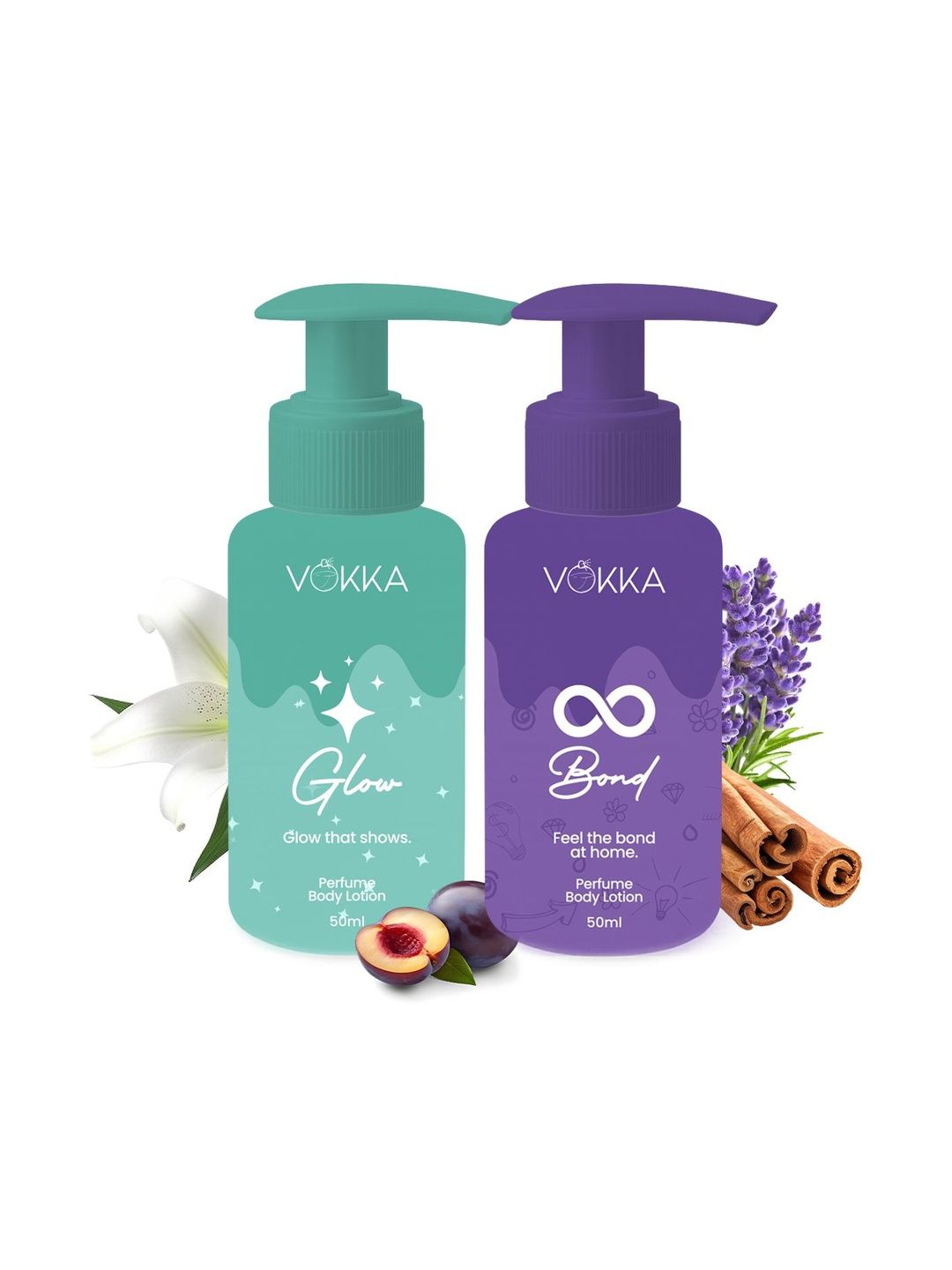 VOKKA Set Of 2 Glow & Bond Perfume Body Lotion - 50 ml Each-picture-39
