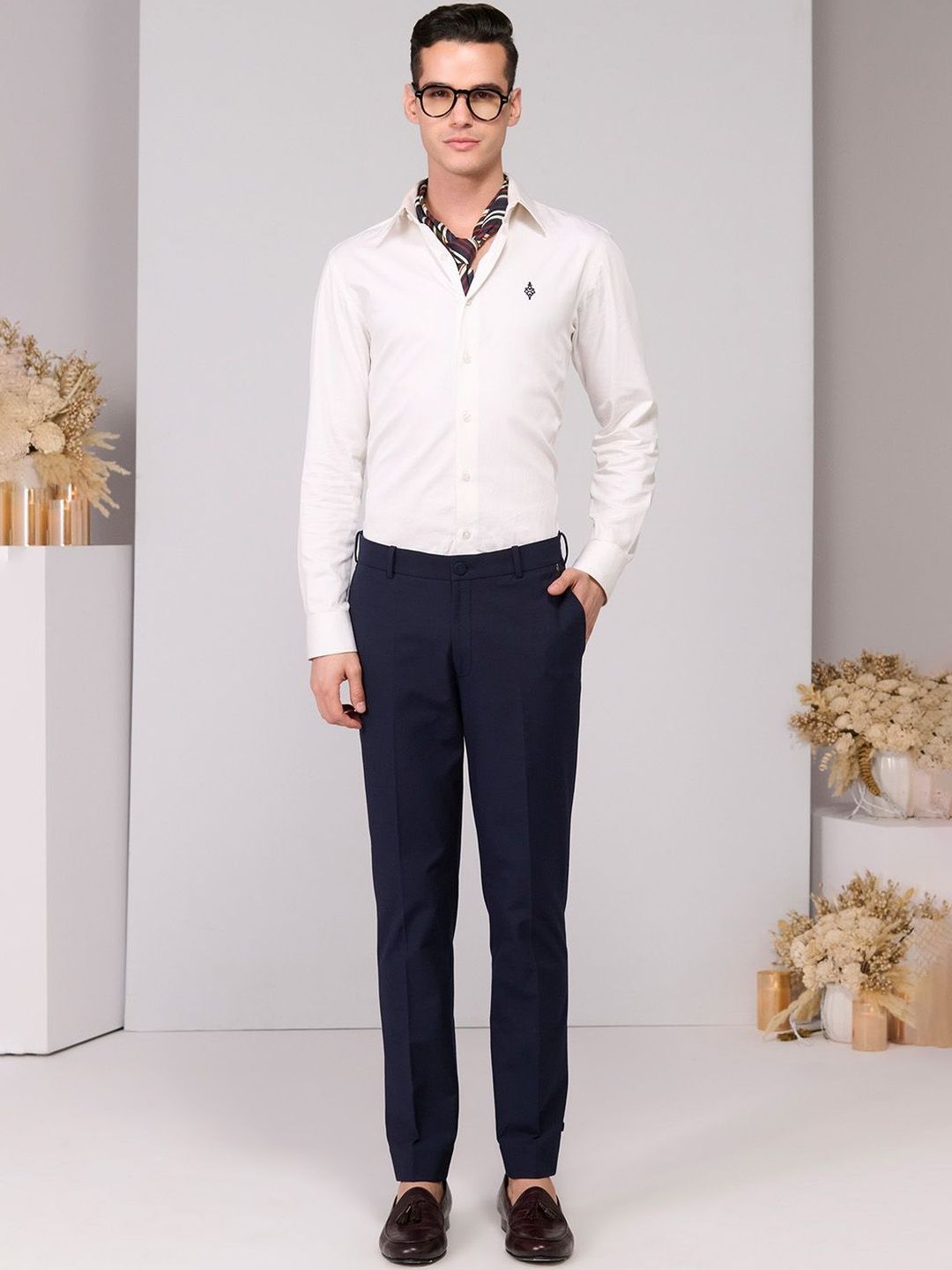 S&N by Shantnu Nikhil Men Slim Fit Trousers-picture-24
