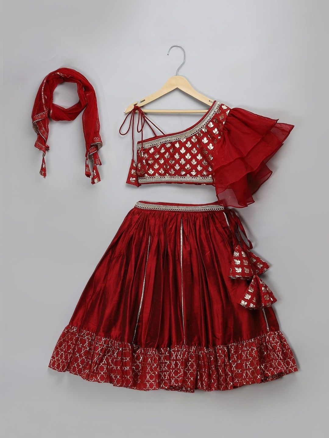 The Little Tales Girls Embellished Ready to Wear Lehenga & Blouse With Dupatta-picture-52