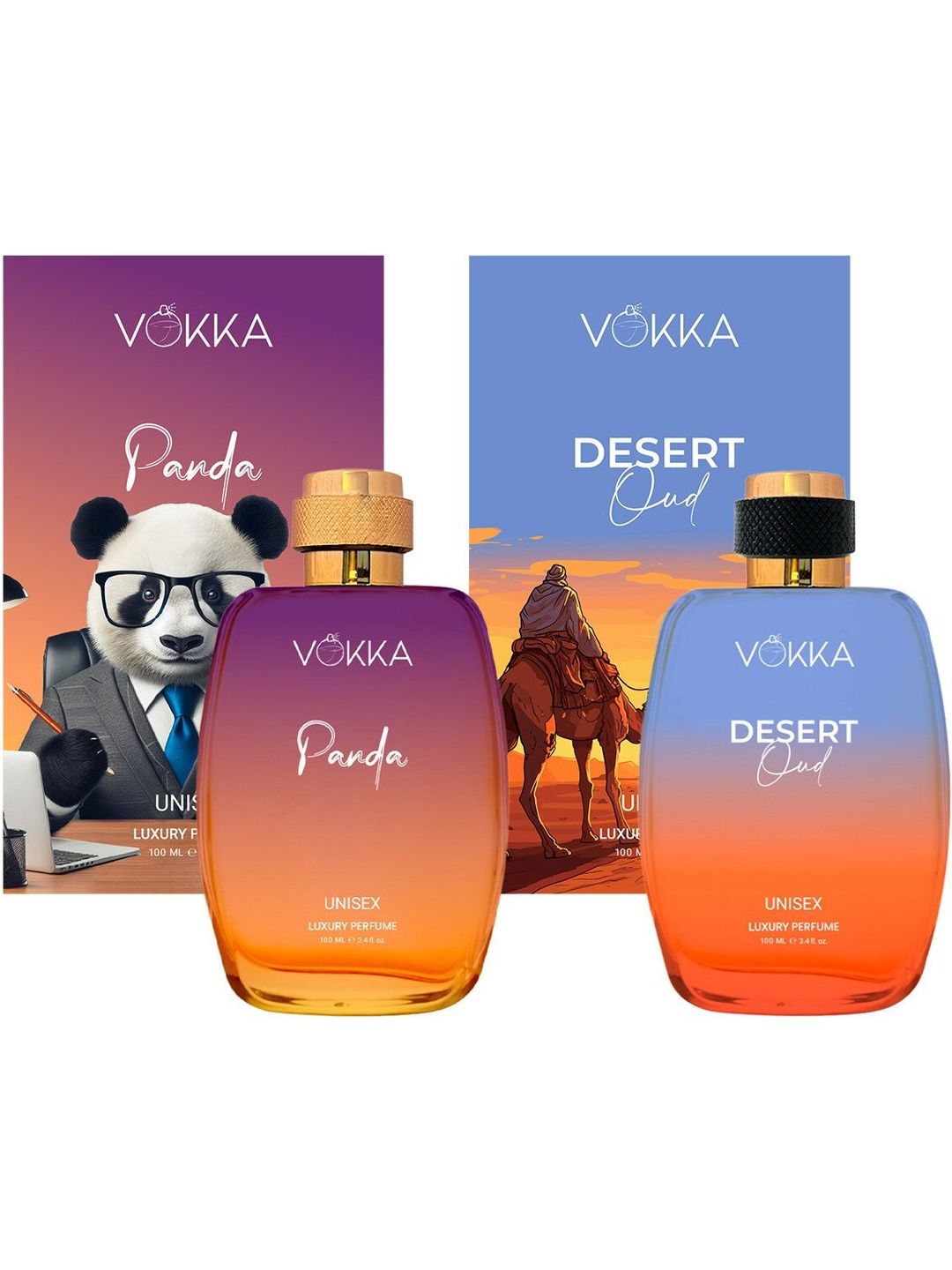 VOKKA Unisex Set Of 2 Panda & Desert Oud Long-Lasting Perfumes - 100 ml Each-picture-43