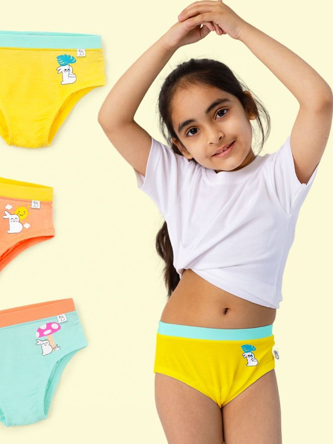 SuperBottoms Girls Pack of 3 Basic Briefs-picture-10