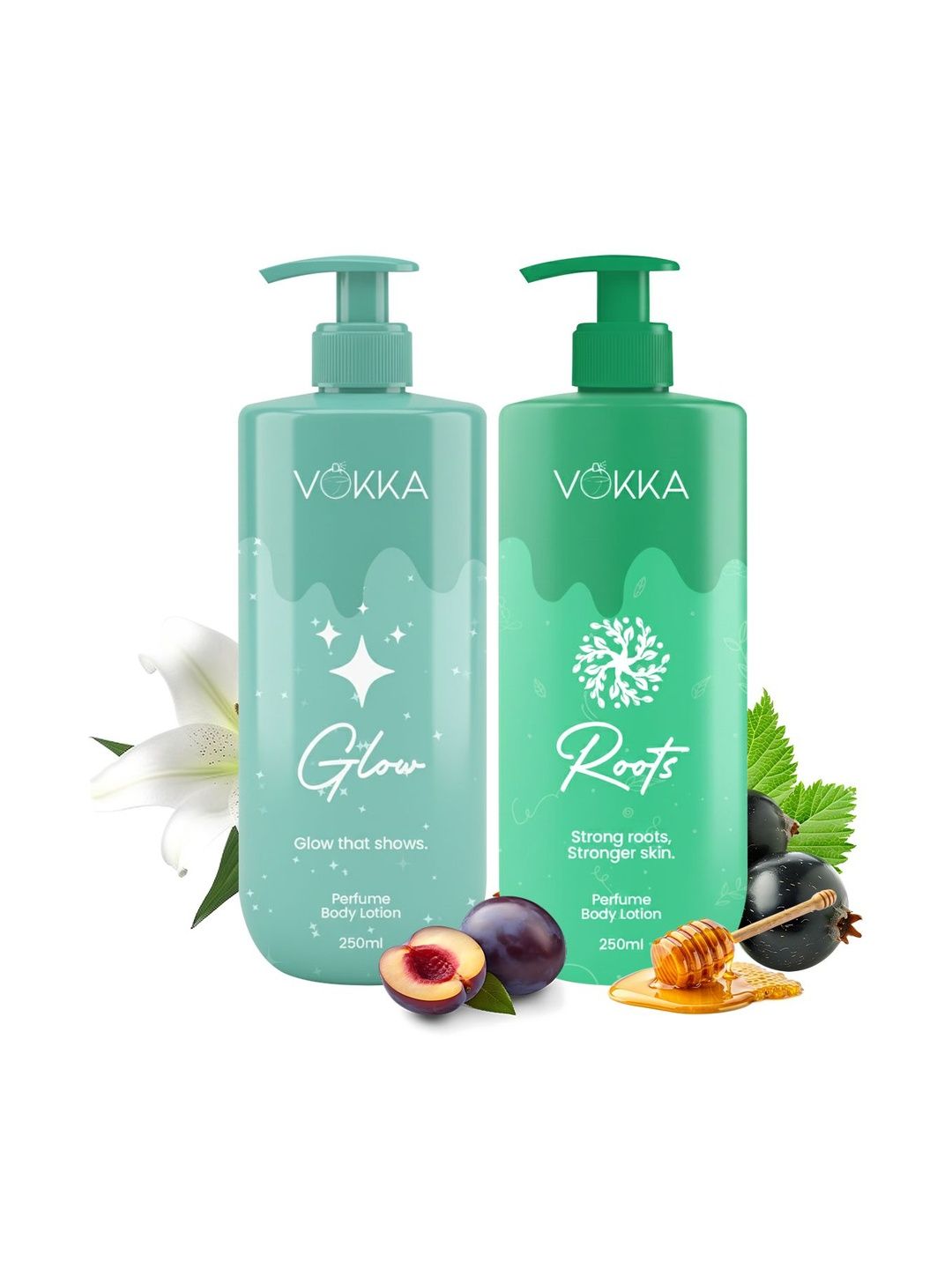 VOKKA Set Of 2 Glow & Roots Perfume Body Lotion - 250 ml Each-picture-15