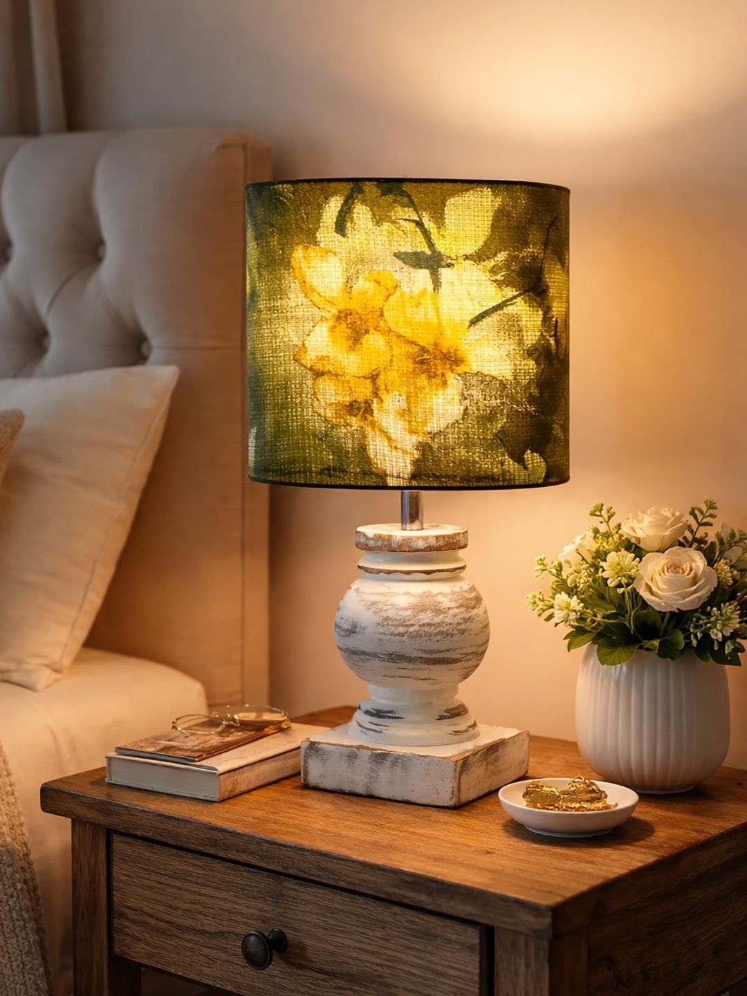 Decorcity White Printed Wood with Bulb-picture-38