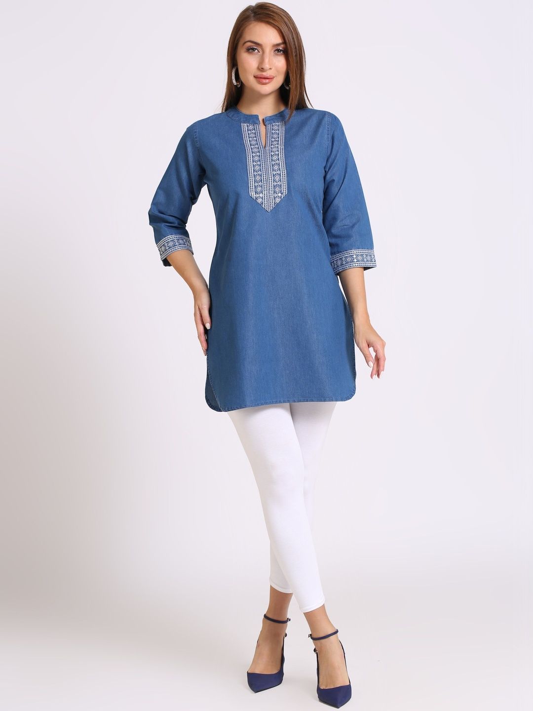 HAVVA FASHION Ethnic Motifs Embroidered Thread Work Kurti-picture-51