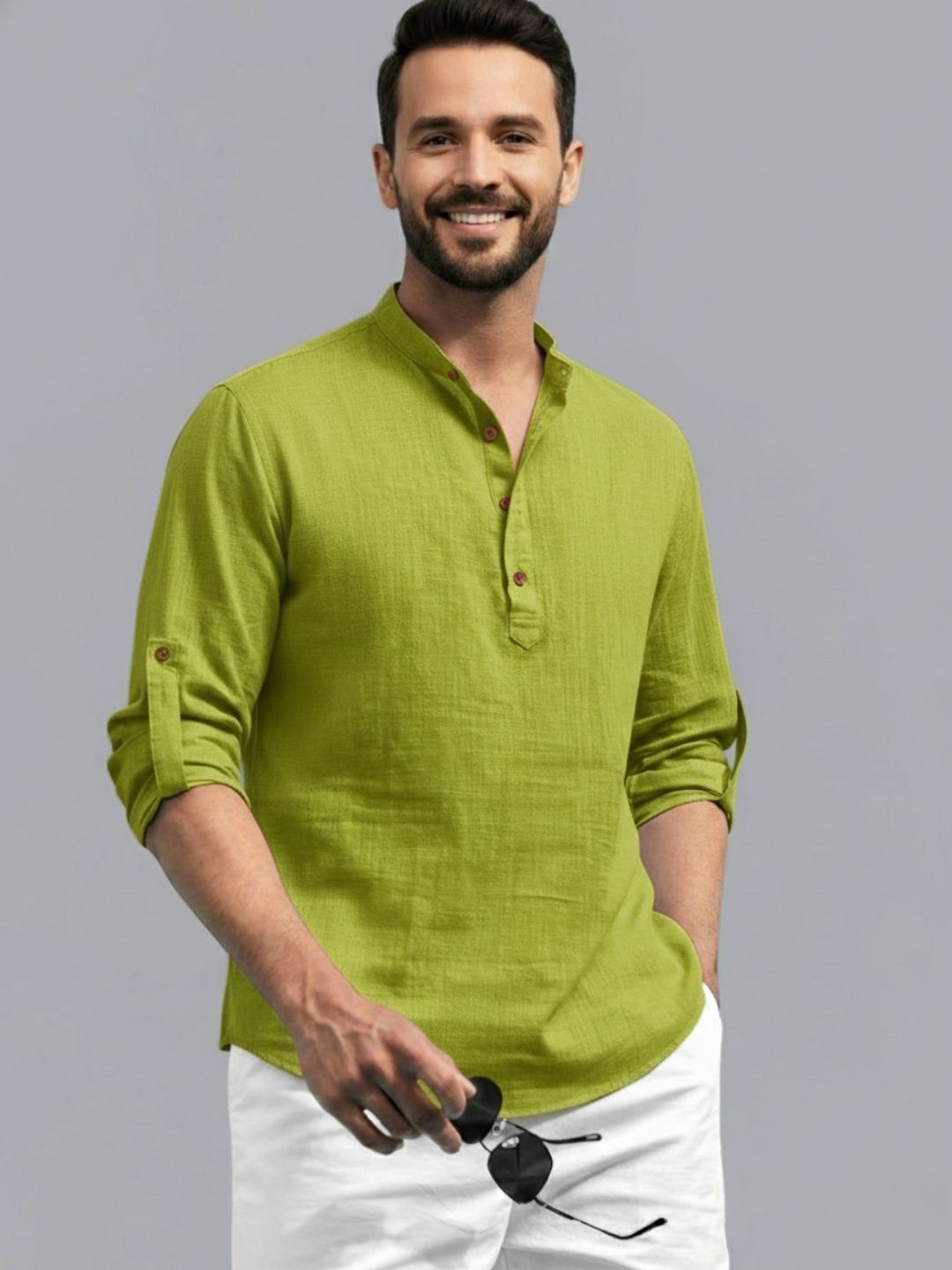 Zee Gold Men Embroidered Thread Work Pathani Kurta-picture-53