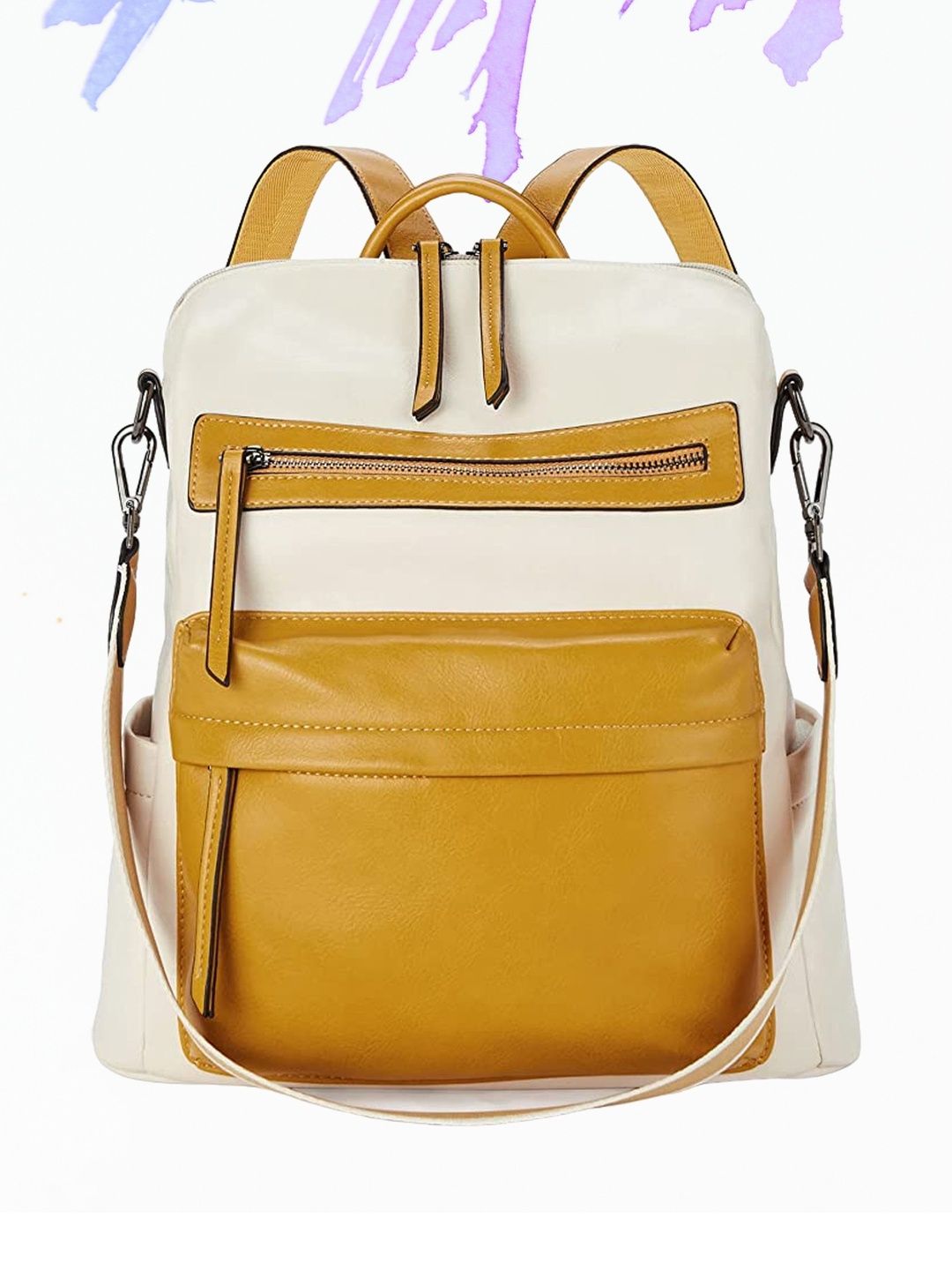 truearch Women Colourblocked Backpack-image-45