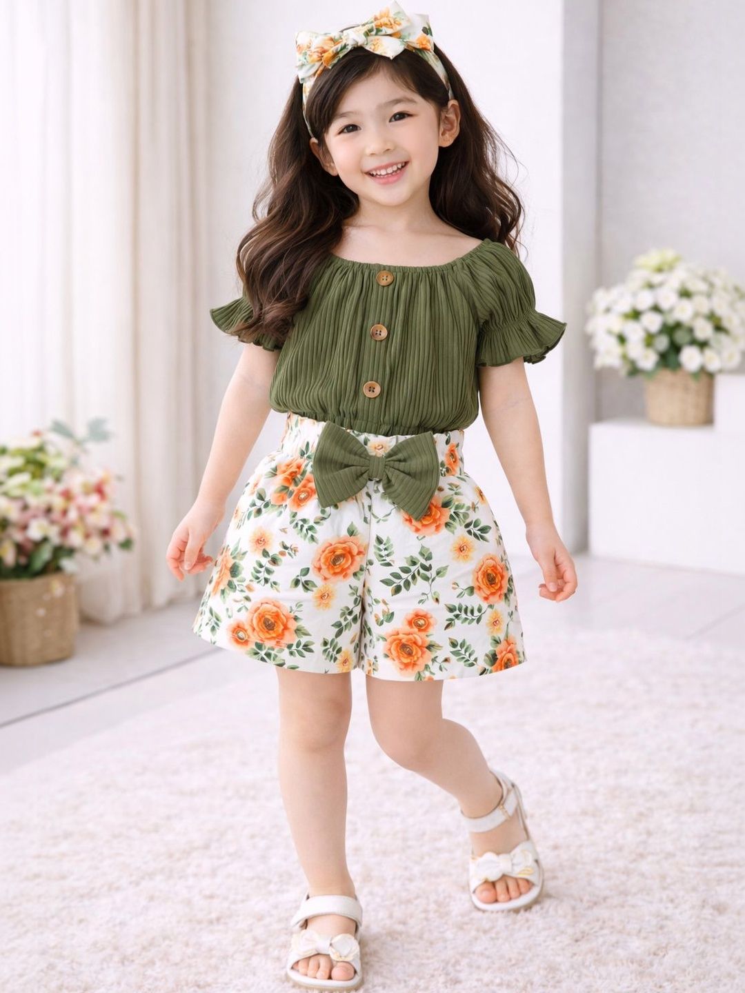 FAVORITE STORE Girls Top with Shorts-picture-36
