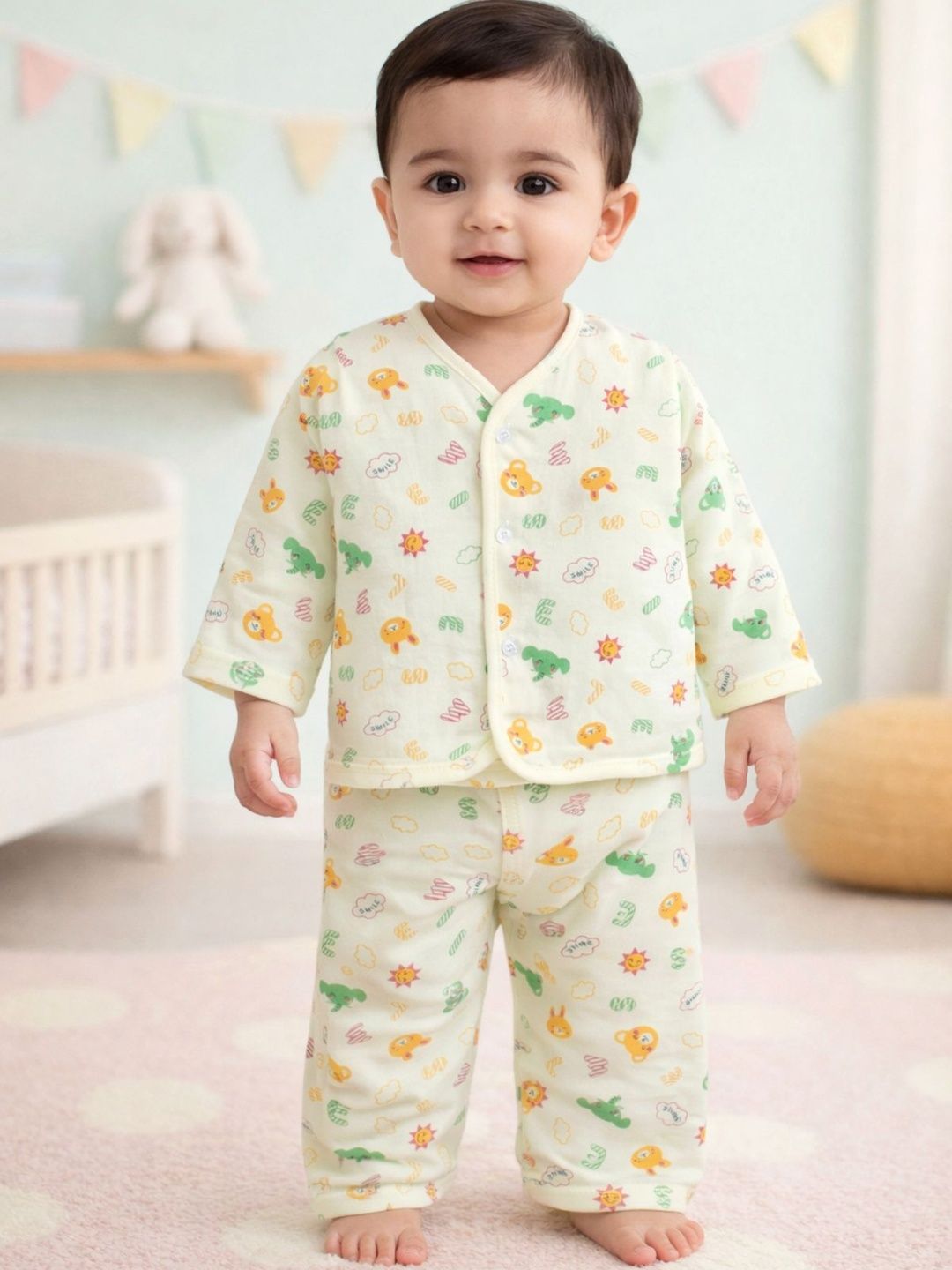 Little Angels Boys Printed T-shirt with Pyjamas-picture-30