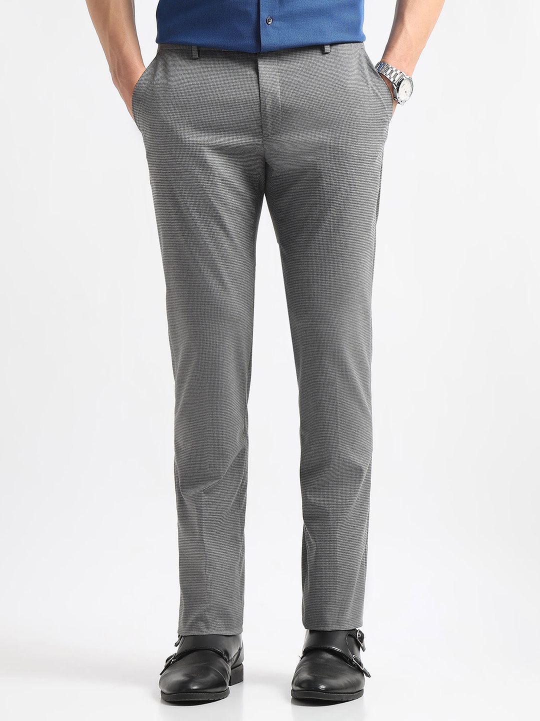 Arrow Men Tapered Fit Formal Trousers-picture-40