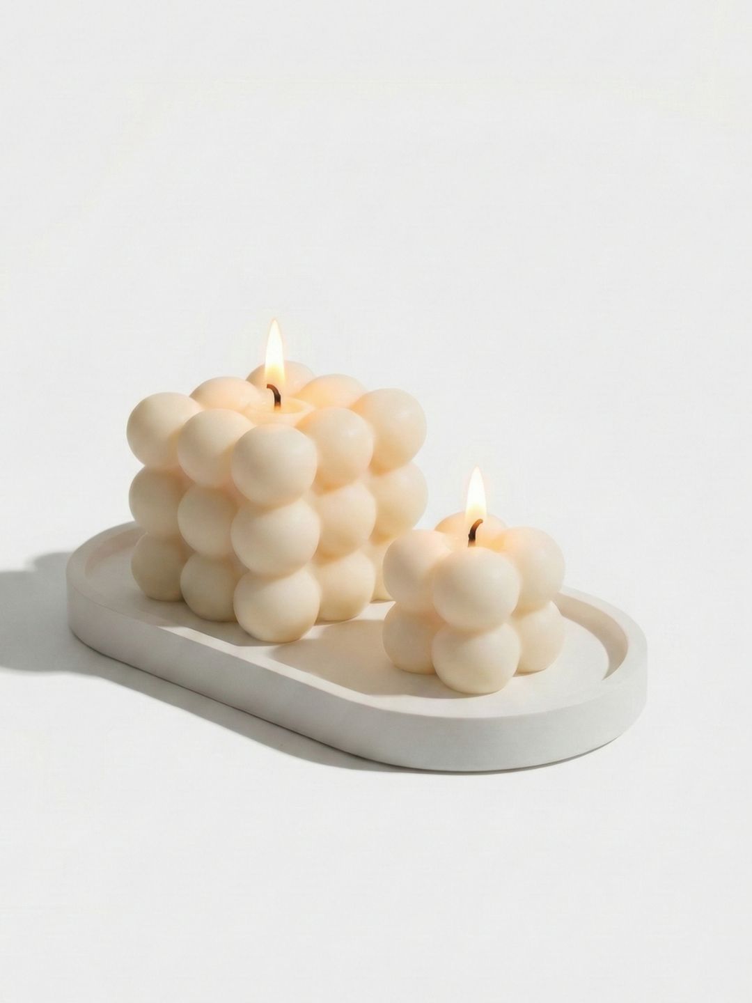 SERAAF White & Cream-Coloured 2 pieces Pillar Candle-image-26