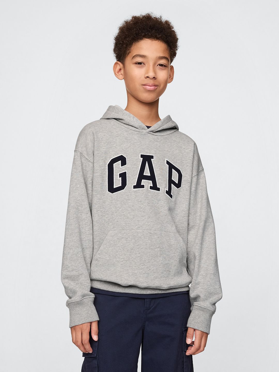 GAP Boys Relaxed Fit Brand Logo Applique Hooded Sweatshirt-picture-26