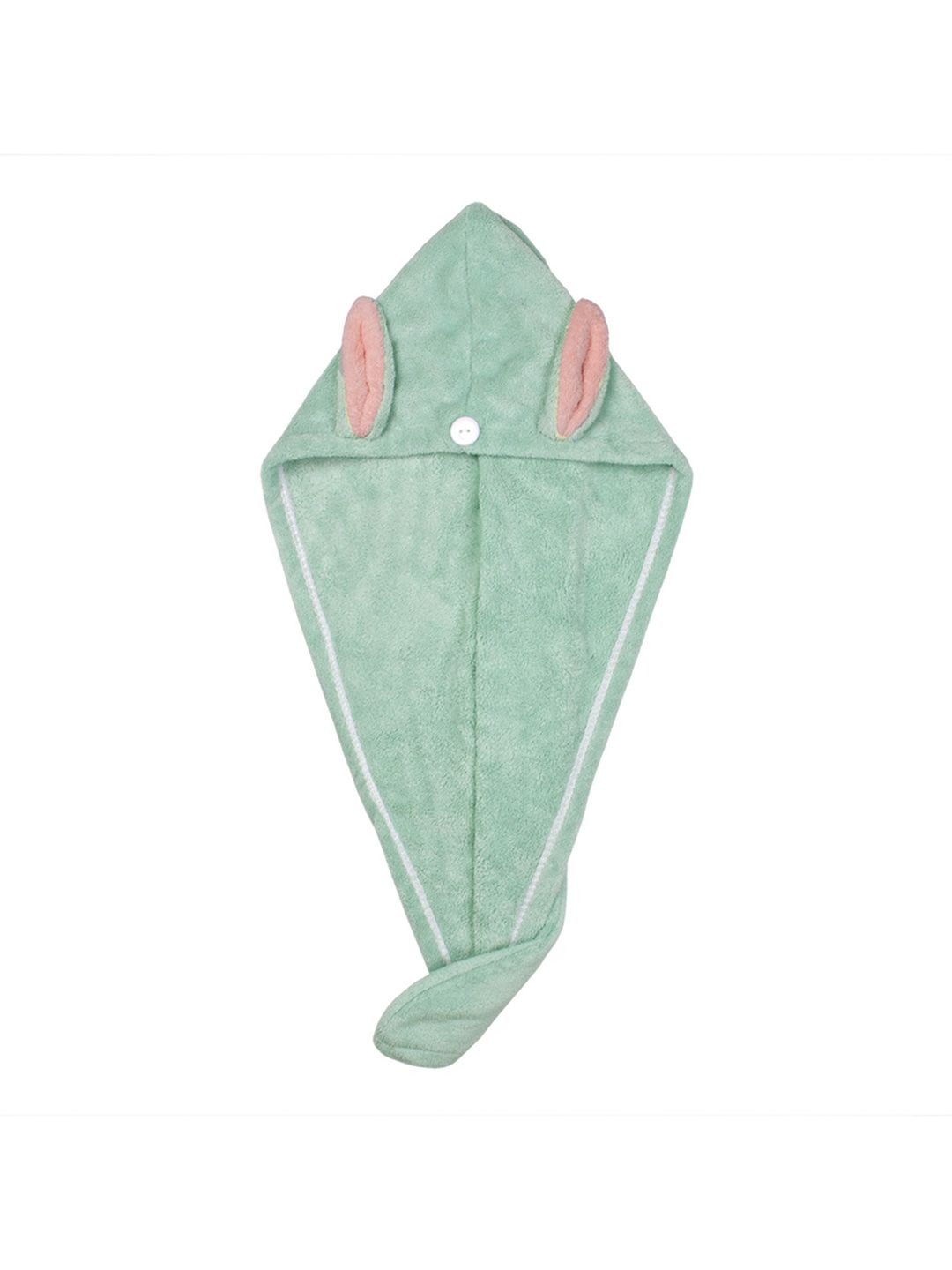 Stasia Street Green & Pink Microfiber 300 GSM Easy Dry Hair Wrap Towel-image-34
