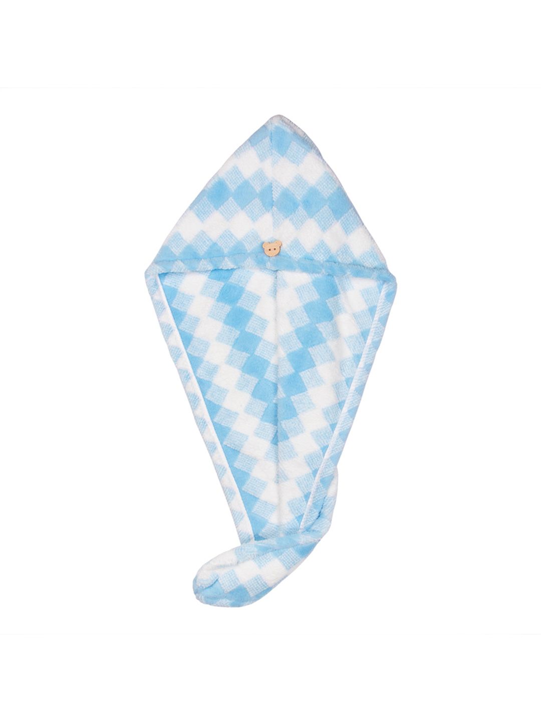 Stasia Street Blue & White Striped Microfiber 300 GSM Easy Dry Hair Wrap Towel-image-16