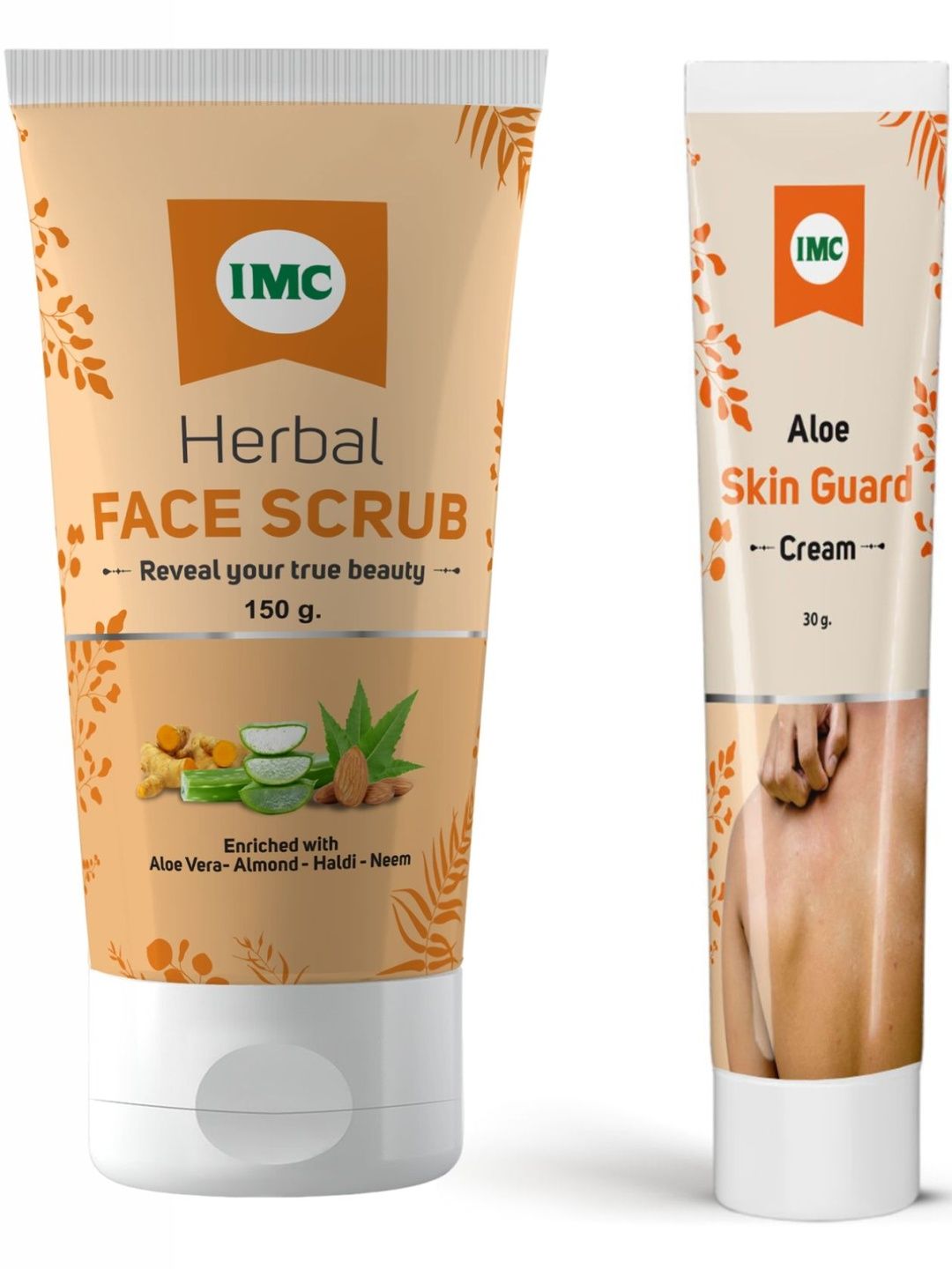 IMC Set Of 2 Herbal Face Scrub & Aloe Skin Guard Cream-picture-12