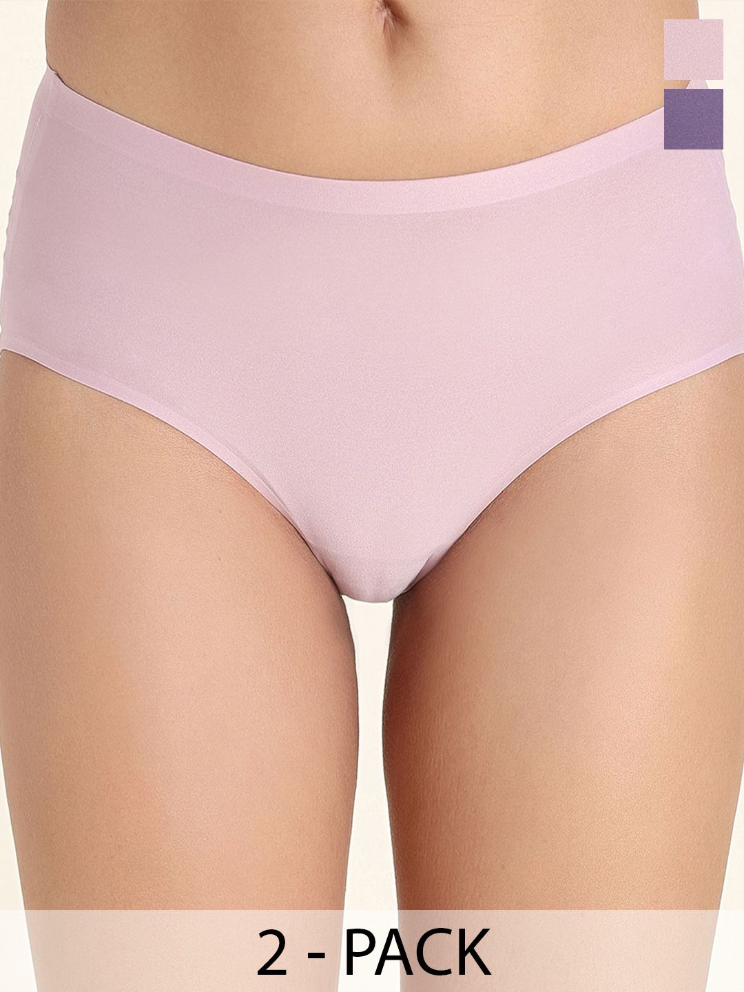 Zivame Women Pack of 2 Seamless Assorted Hipster Briefs-picture-39