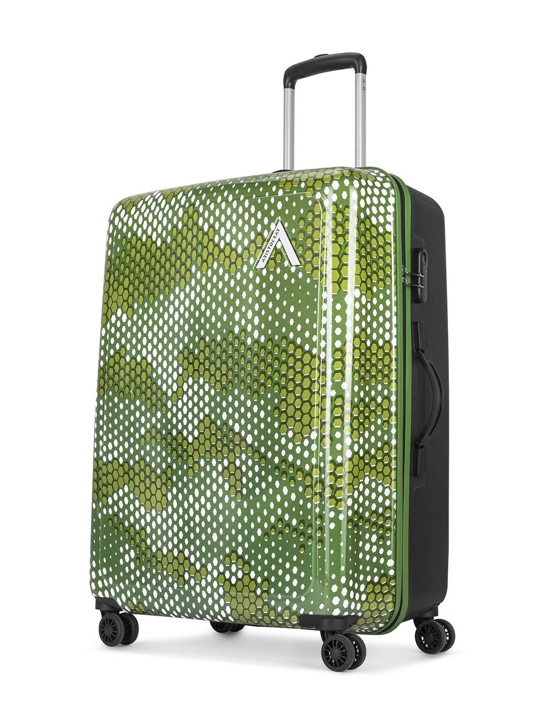 Aristocrat Combat Green Large Hard Luggage 73.2cm Check-in Trolley Bag with 8 Wheels-image-6