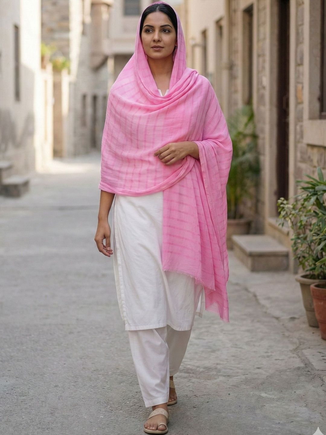 HERE&NOW Striped Dupatta-picture-13