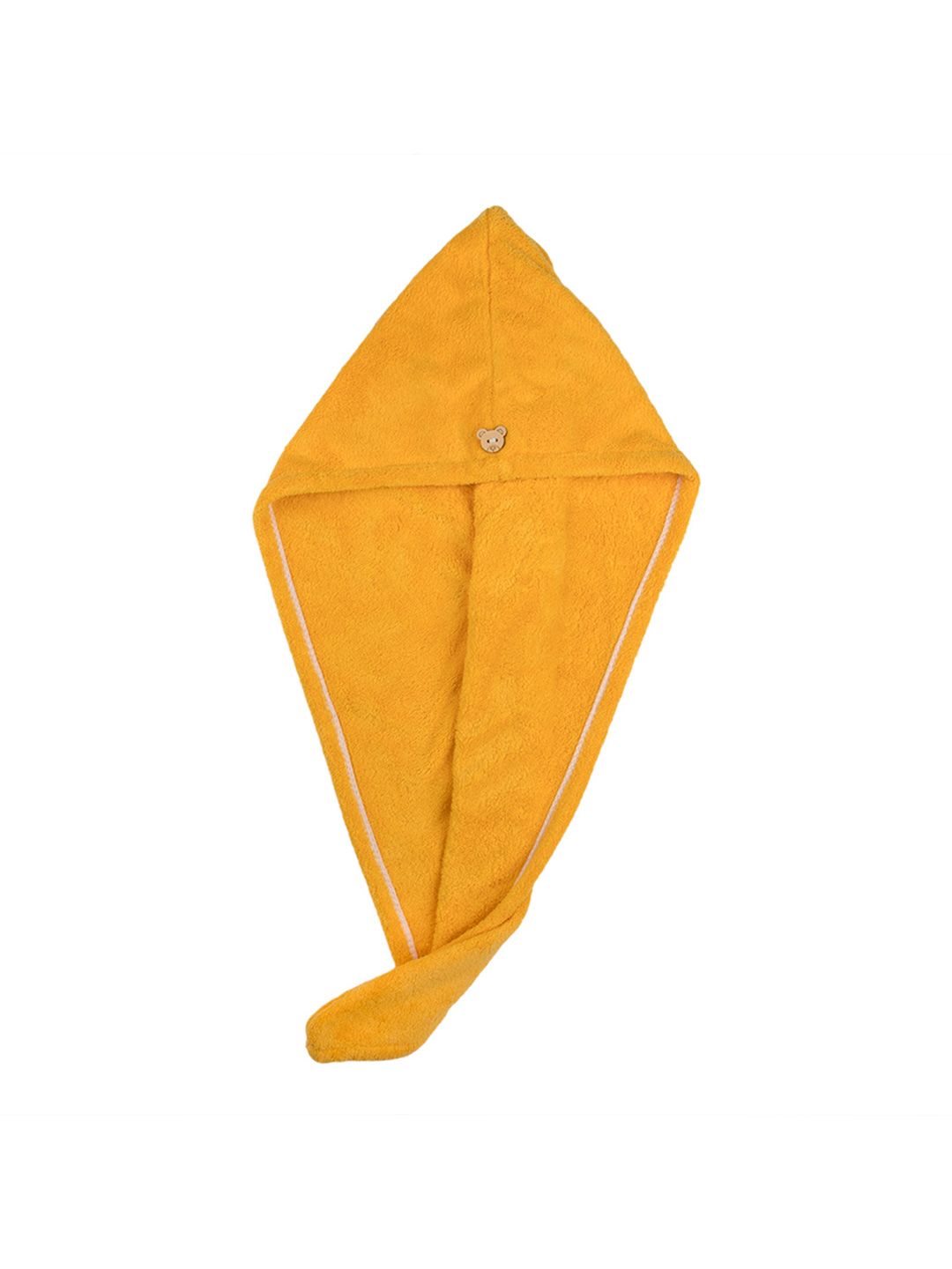 Stasia Street Yellow & Green Microfiber 300 GSM Easy Dry Hair Wrap Towel-image-15